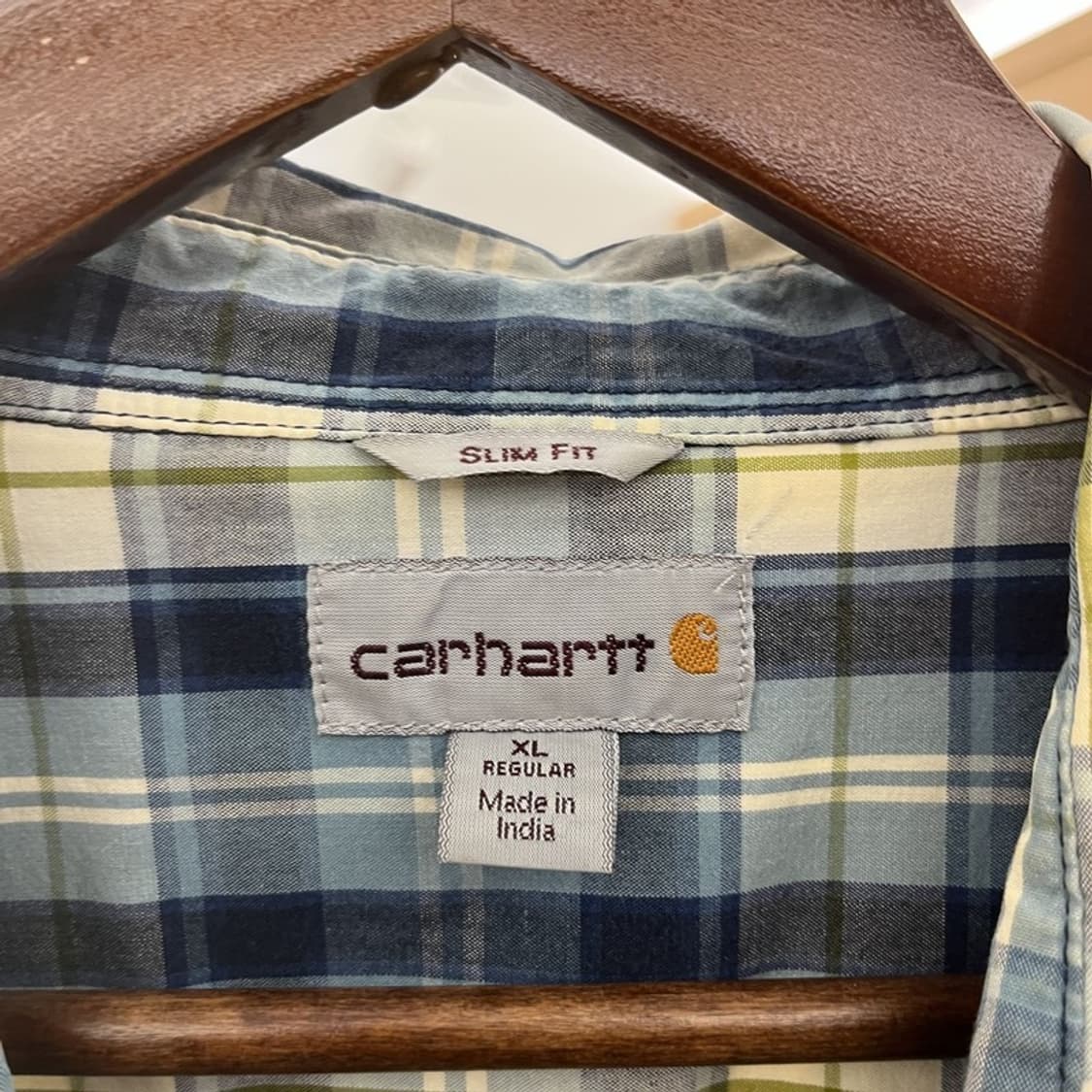 칼하트 컨트리 빈티지 플레이드 워크 체크 셔츠 XL C11100 상품이미지5
