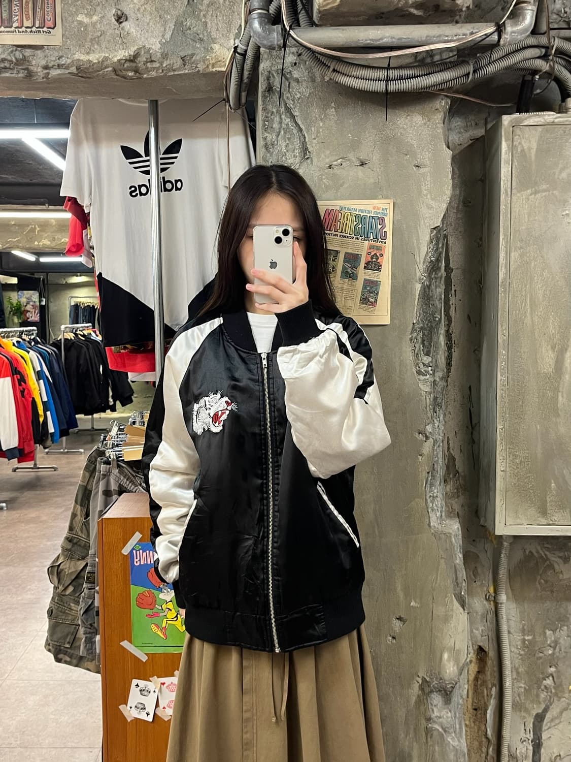 빈티지 백호 스카잔 블랙  #csz1092 상품이미지2