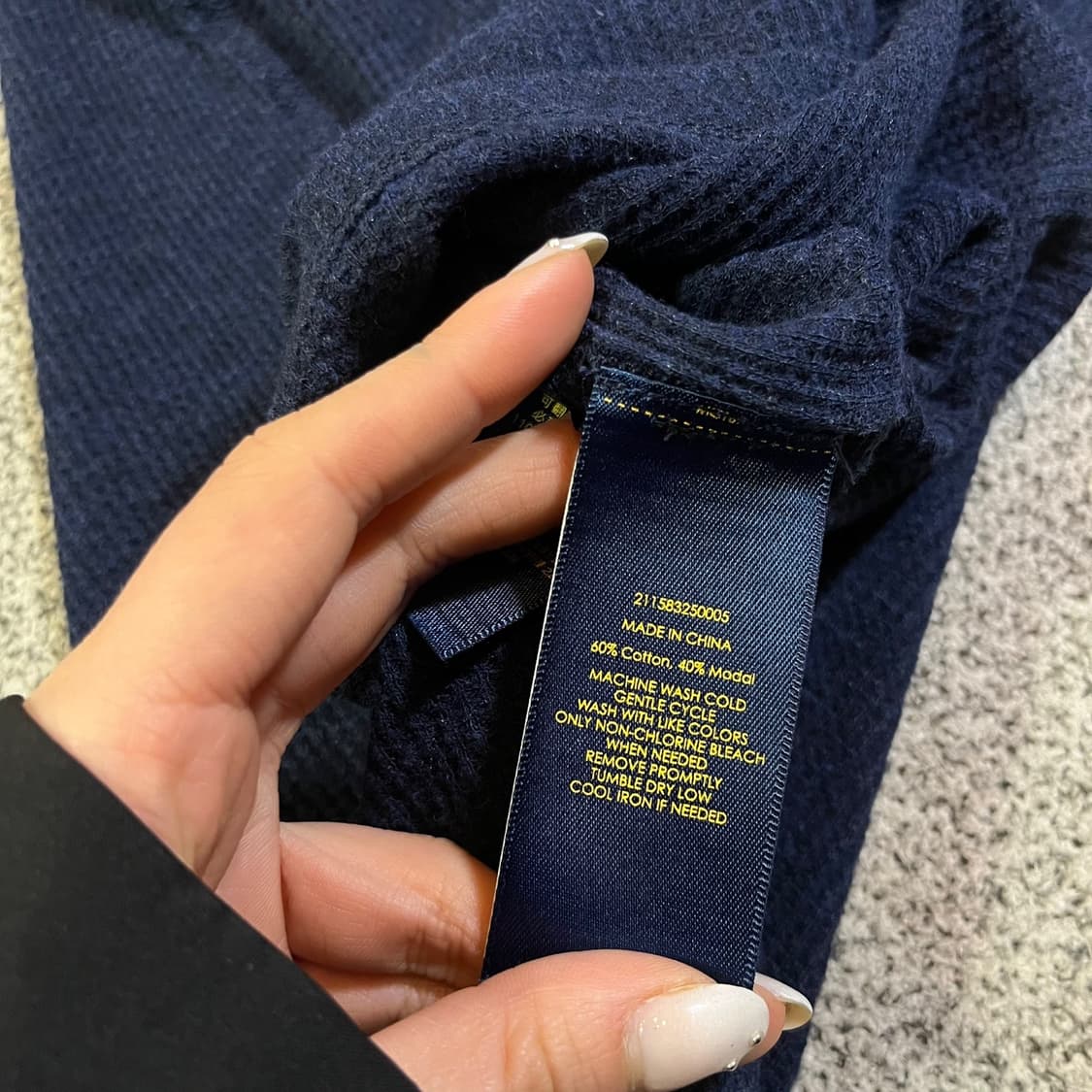 폴로 랄프로렌 헨리넥 와플 롱슬리브 상품이미지5