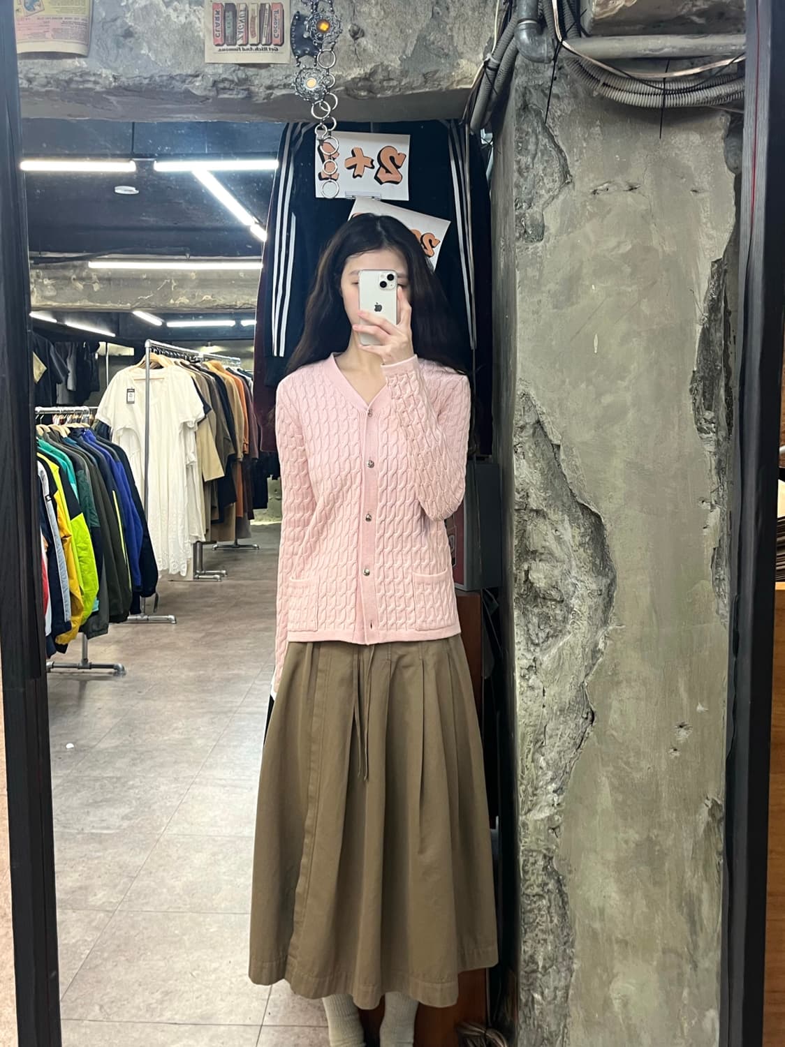 시스템 꽈배기 가디건 핑크 90 #csz3734 상품이미지2