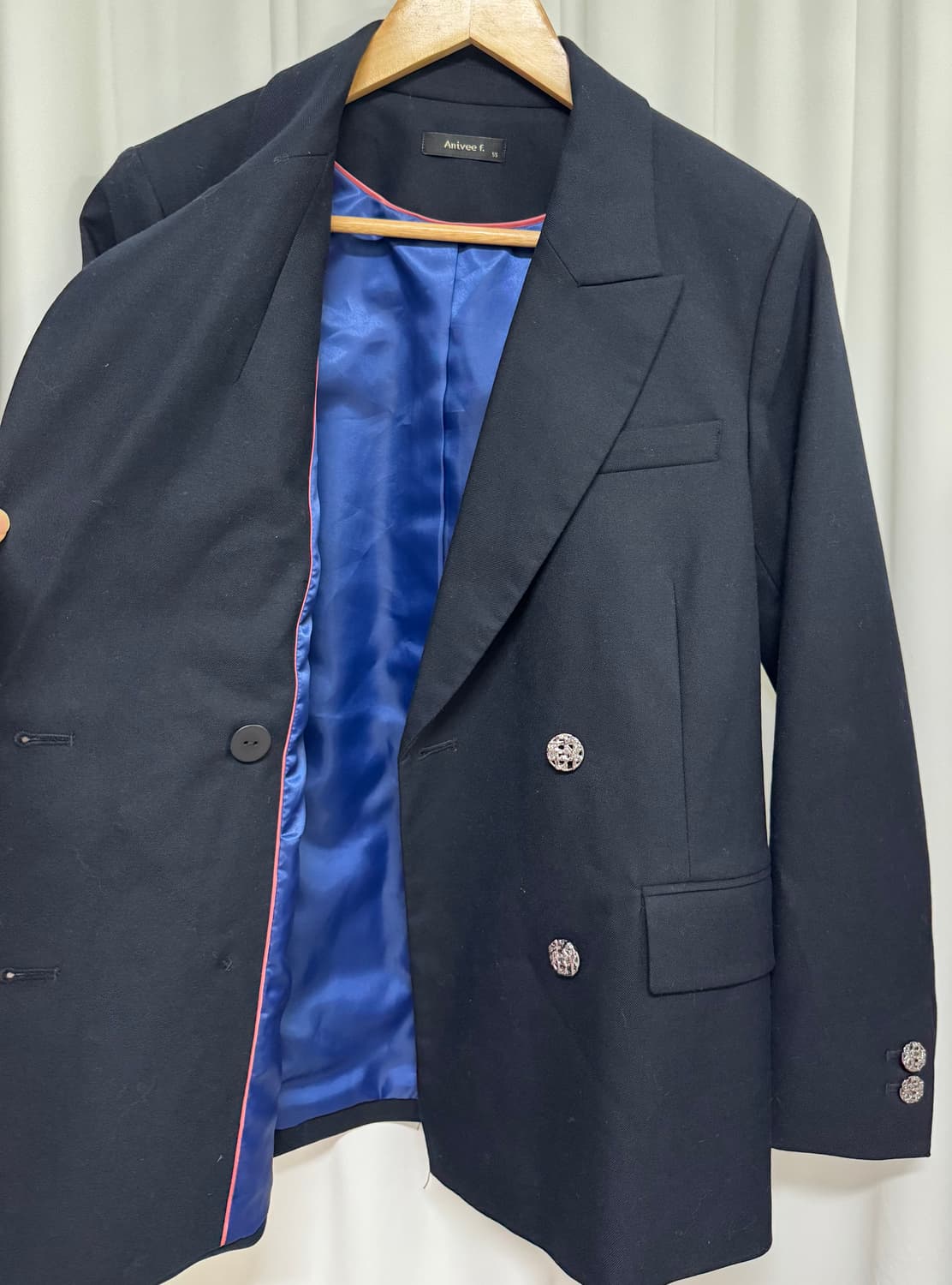 Anivee f. 블랙 더블 버튼 자켓 상품이미지5