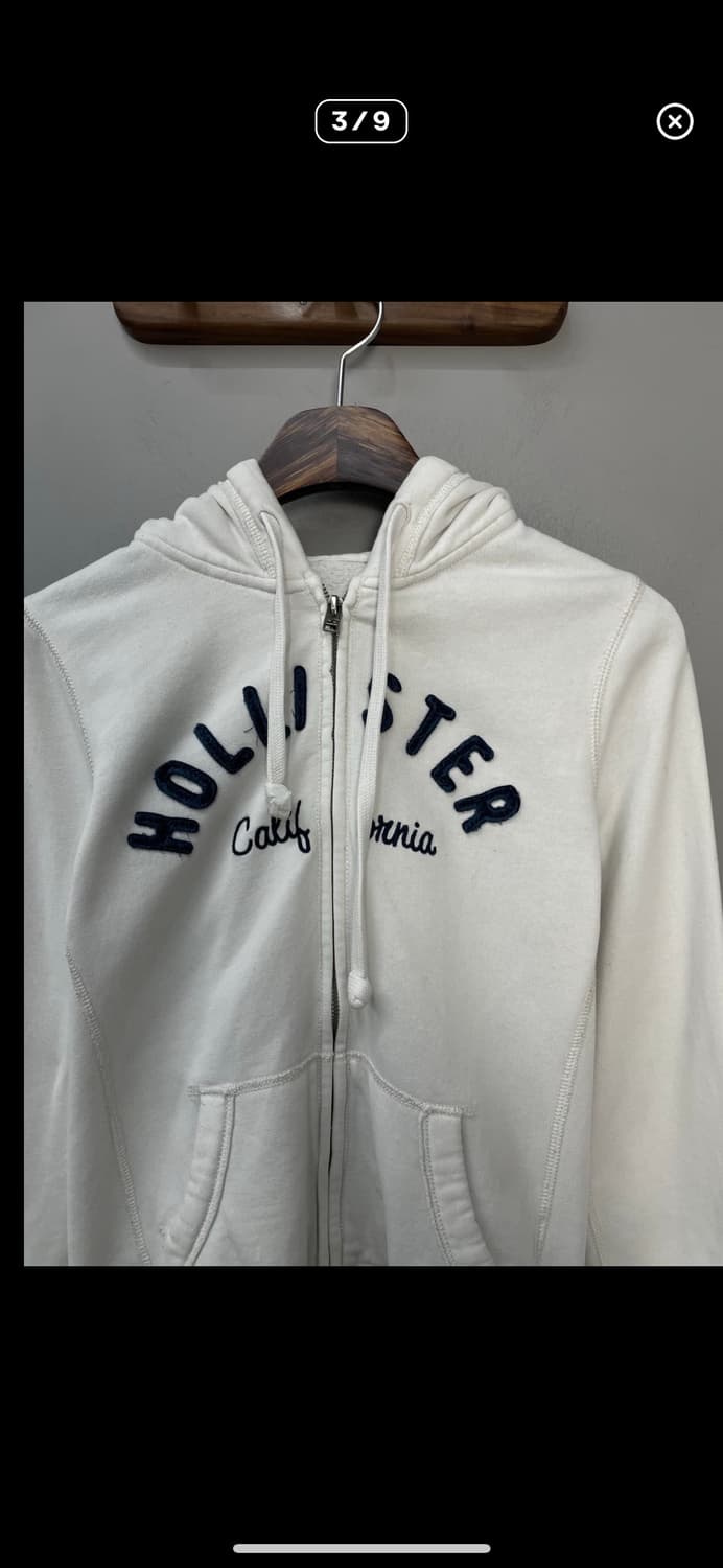 홀리스터 화이트 후드집업 A2924 상품이미지3