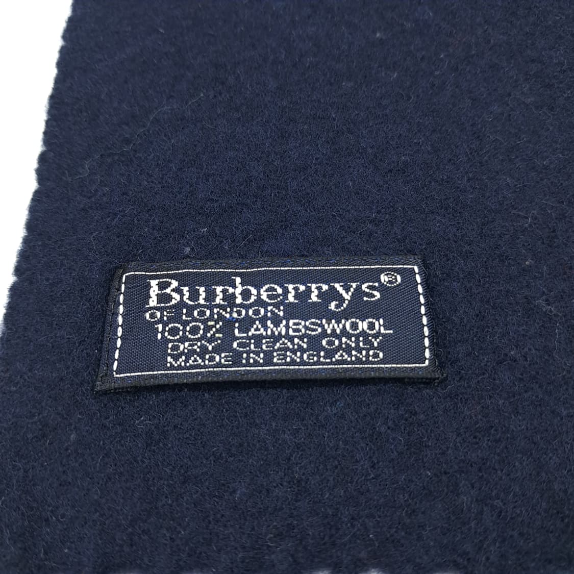 MX268 버버리 90s 베어 자수 램스울 목도리 머플러 상품이미지4