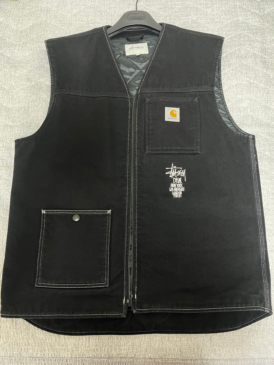 도버스트릿마켓 스투시 & 칼하트 WIP 베스트 (XL) 상품이미지1