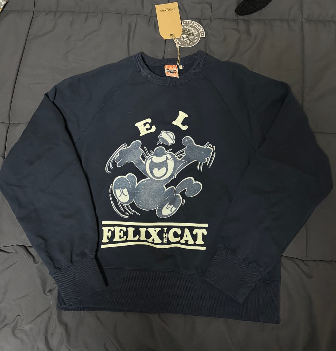 이스트로그 x 펠릭스 더 캣 맨투맨 네이비 L 상품이미지3
