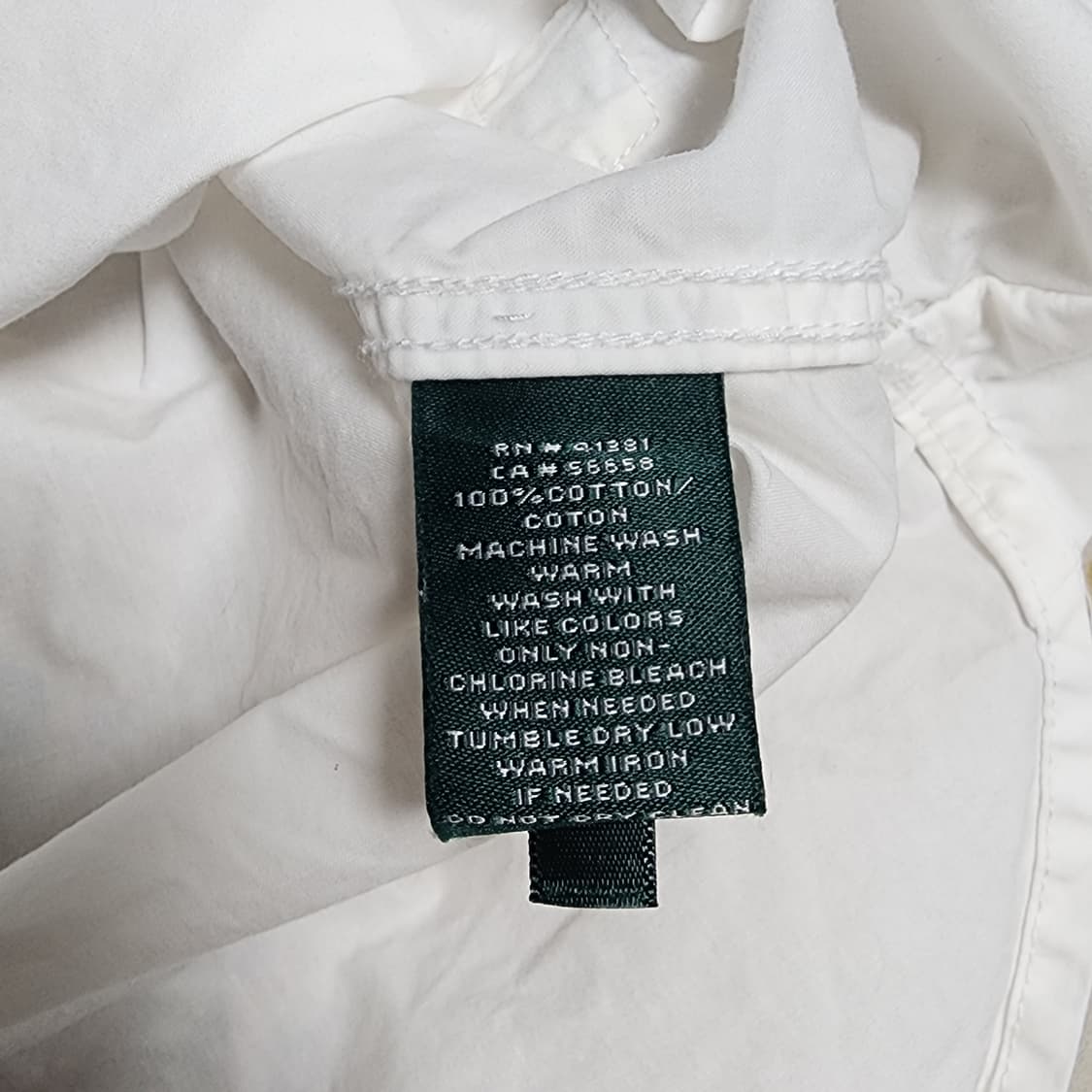 로렌 랄프로렌 여성 화이트 포켓 롱셔츠 s 상품이미지5