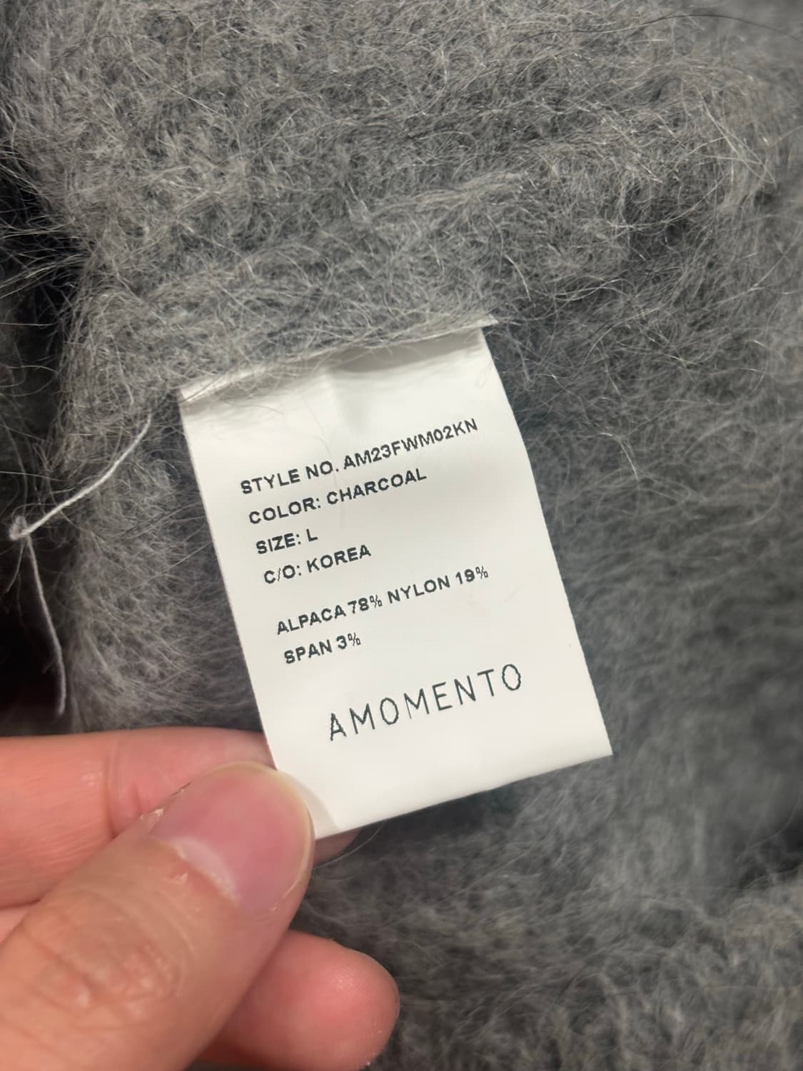 아모멘토 알파카 라운드넥 풀오버 L 상품이미지3