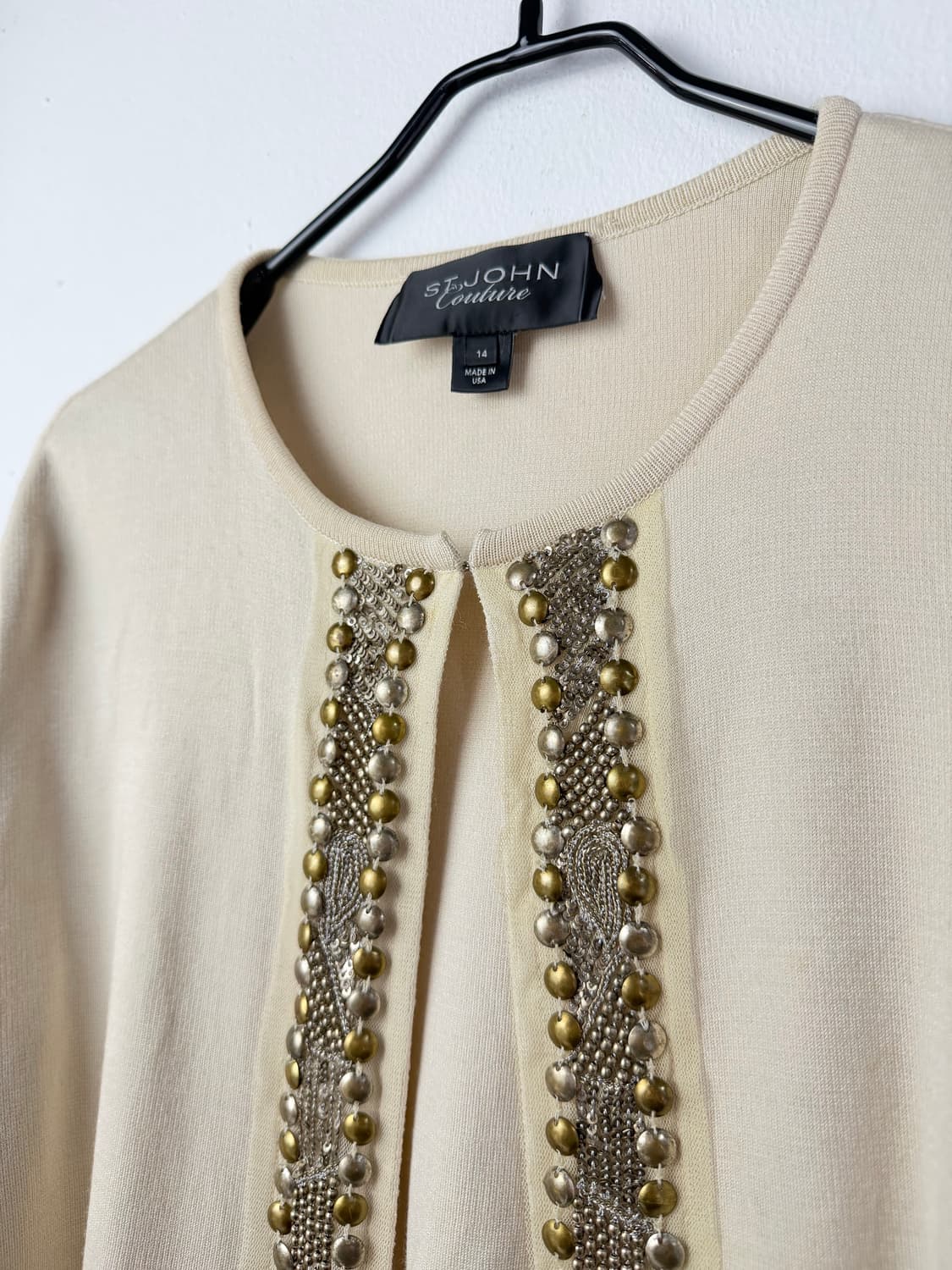 ST.JOHN Couture 시퀸 트림 가디건 (Made in USA) 상품이미지2
