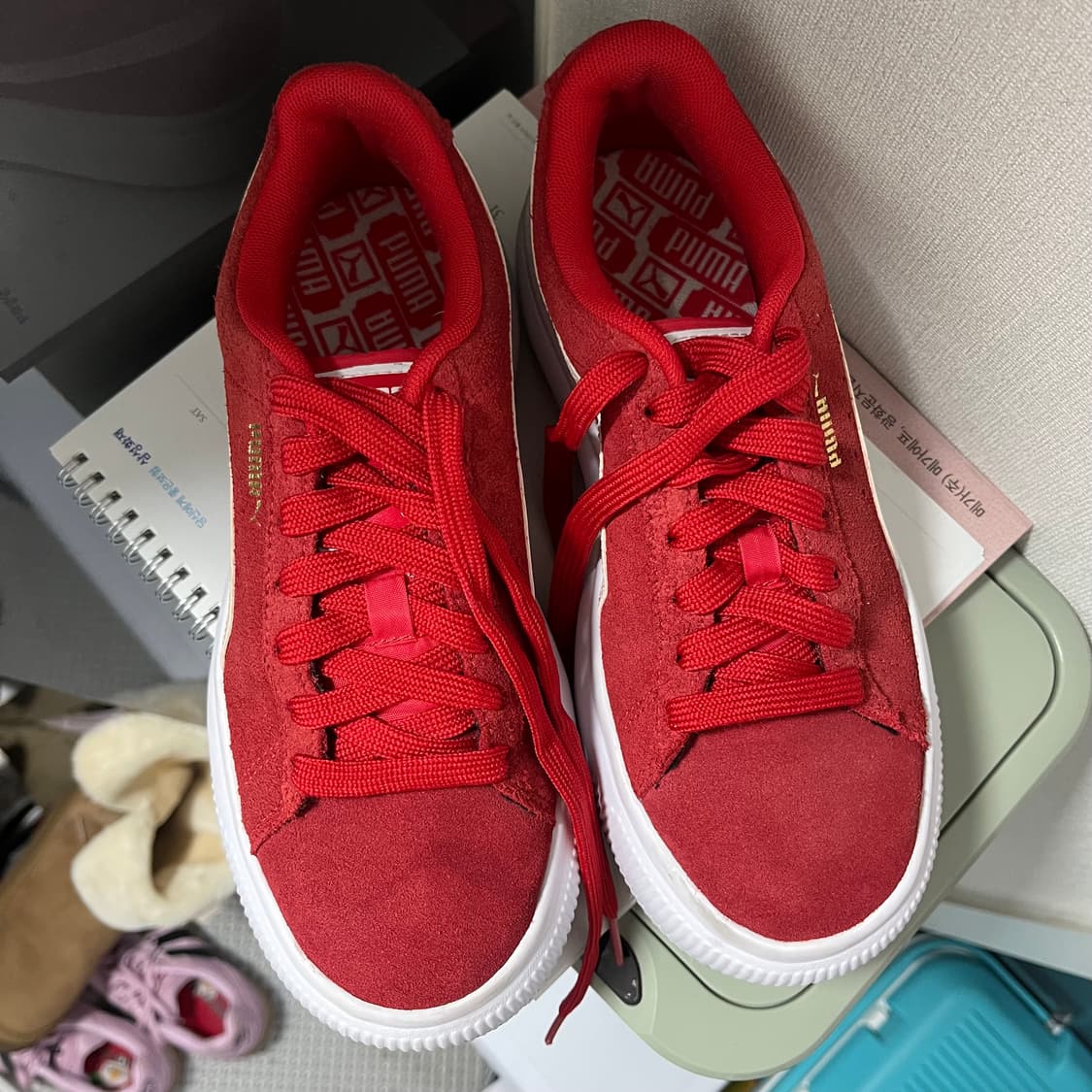푸마 스웨이드 운동화 230 레드 상품이미지2