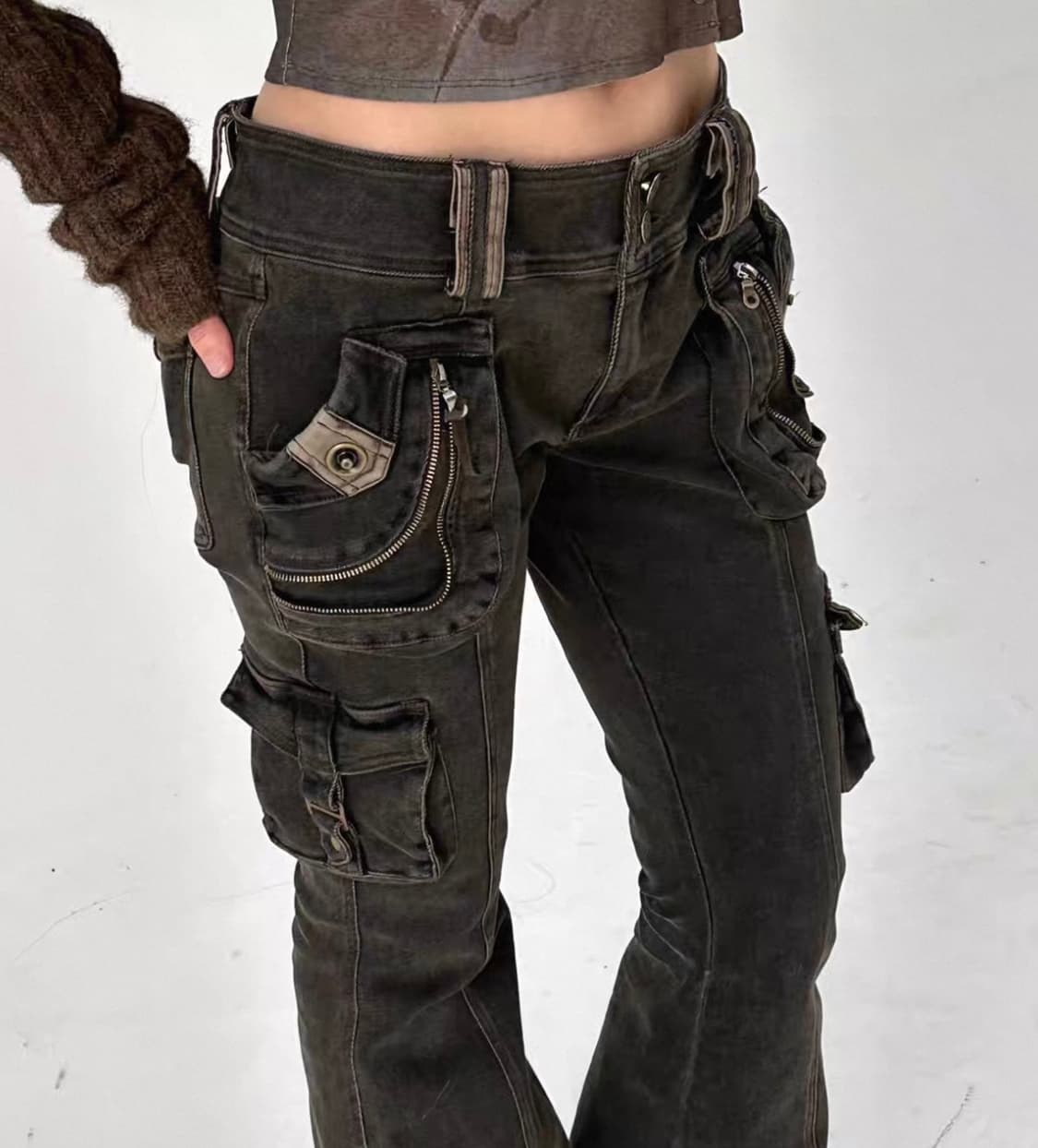 Folwers birds market vintage cargo pants 상품이미지4