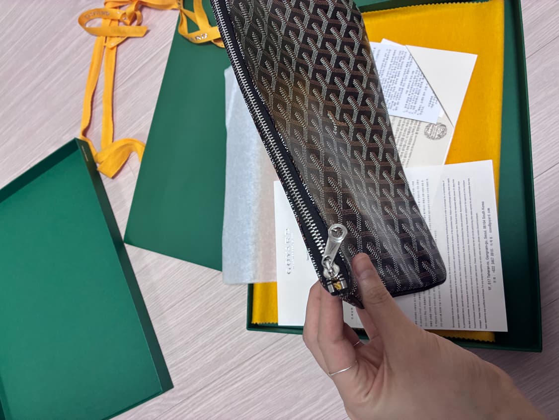 고야드 세나 MM 클러치 블랙 풀박스 상품이미지6