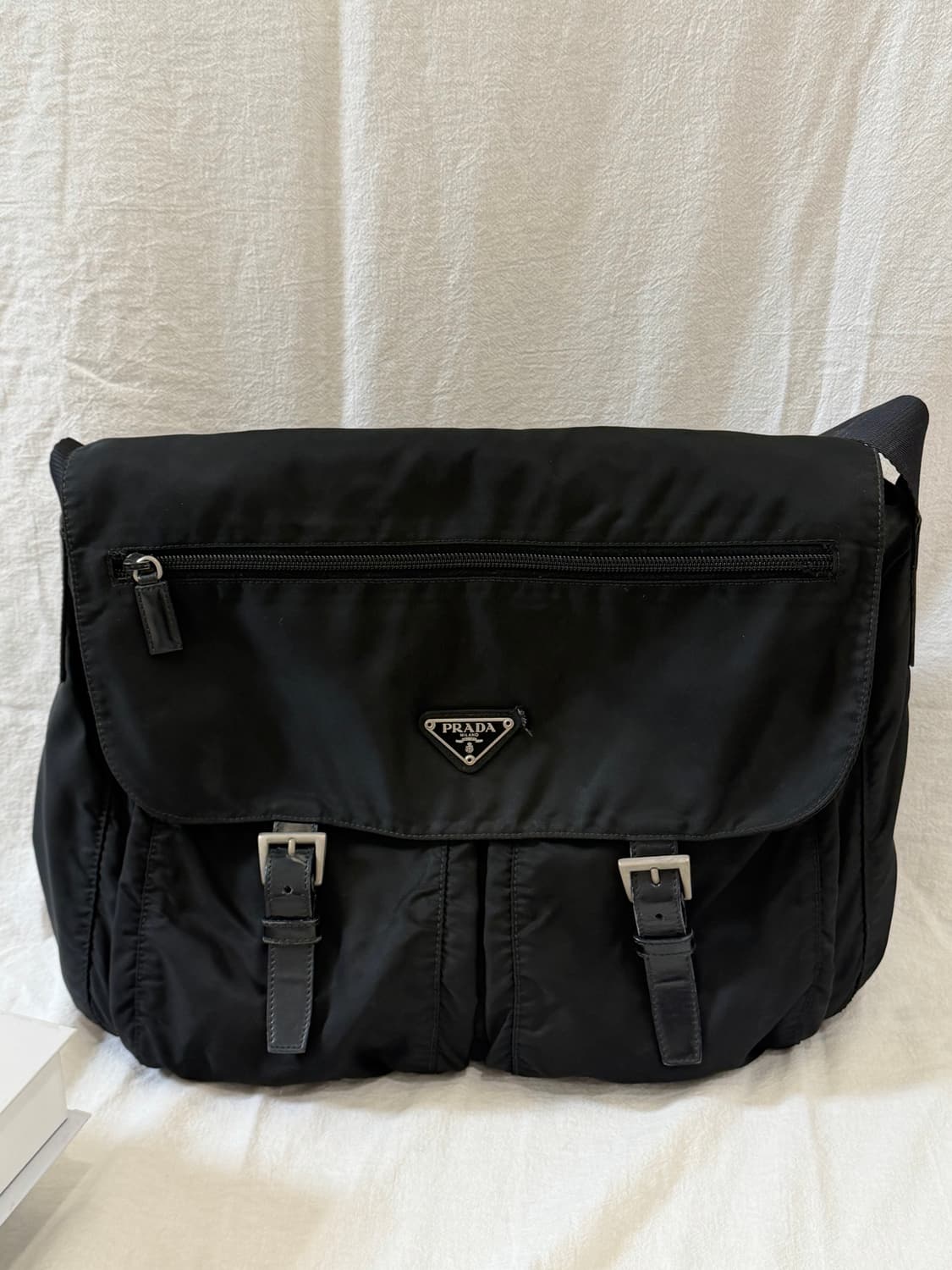 정품 프라다 투포켓 메신저백 크로스백 숄더백 블랙 상품이미지6