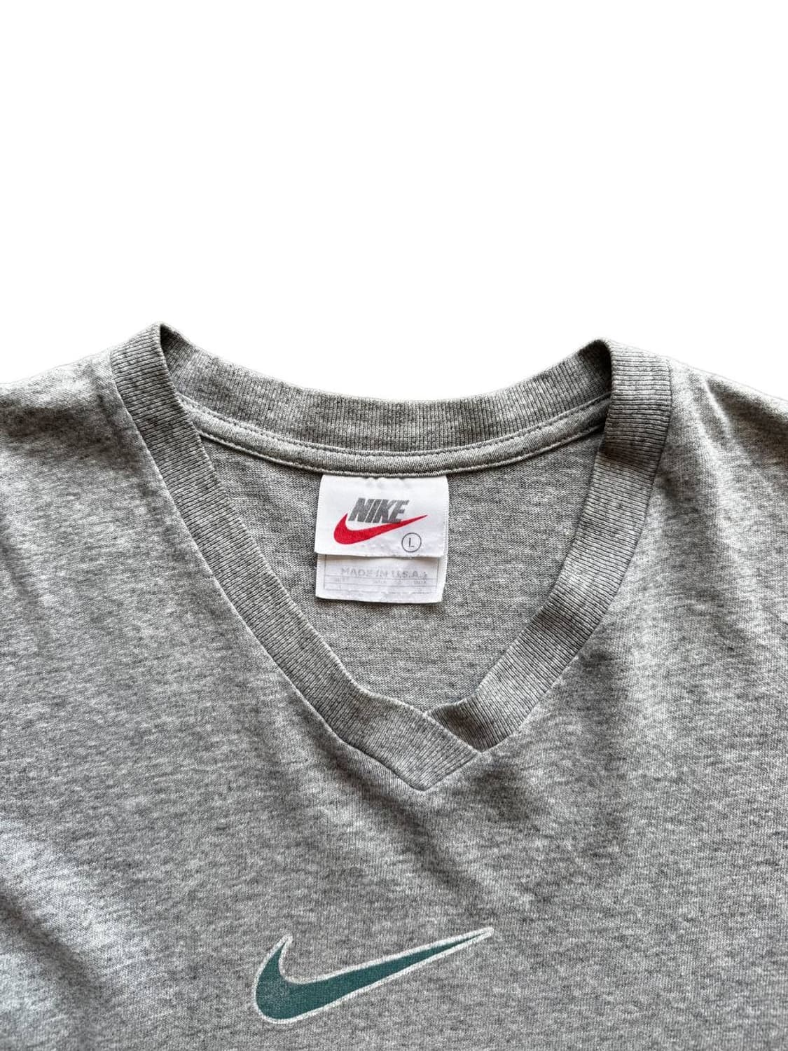 Late 90s 나이키 센터 스우시 브이넥 티셔츠 상품이미지4