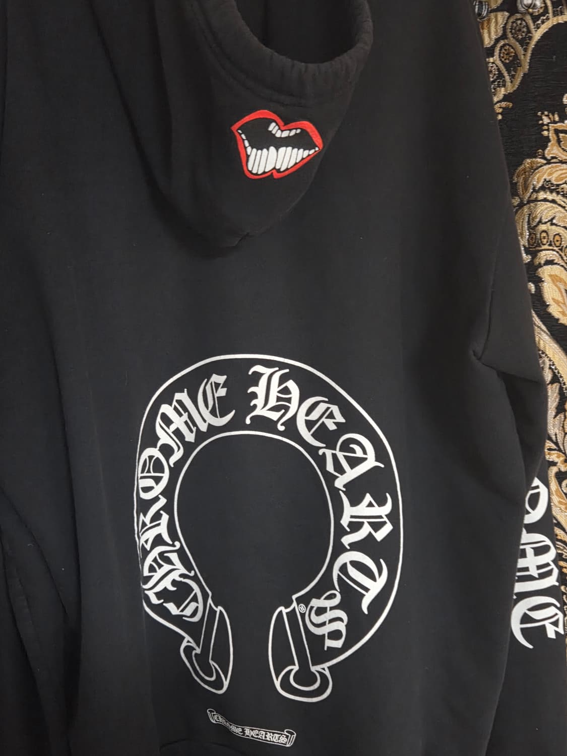 [정품] 크롬하츠 메티보이 촘퍼 홀스슈 후드티 블랙 XL 상품이미지3