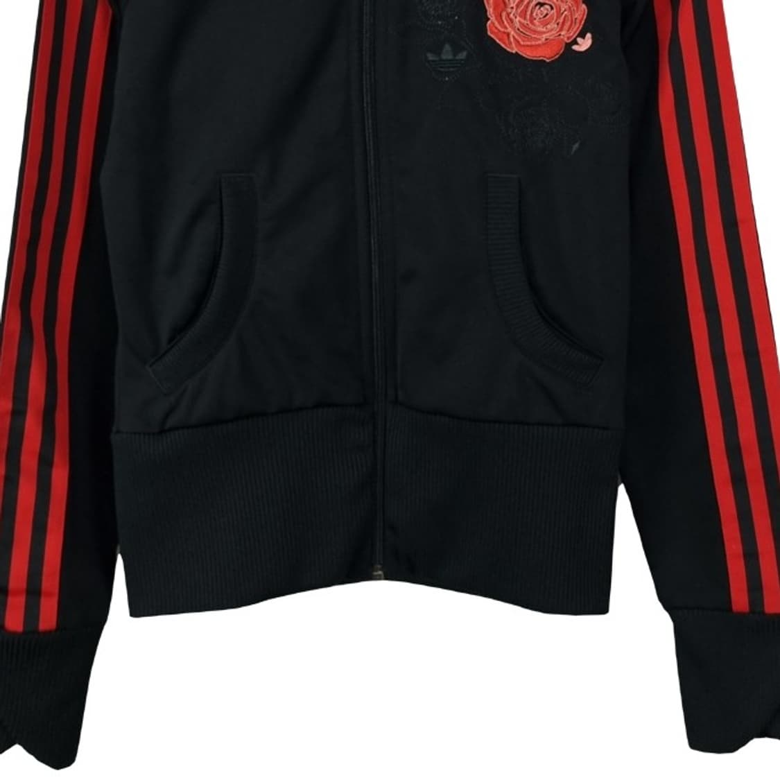 [아디다스] 로즈 장미 자수 져지 트랙탑 집업 자켓 블랙 M18583 상품이미지5