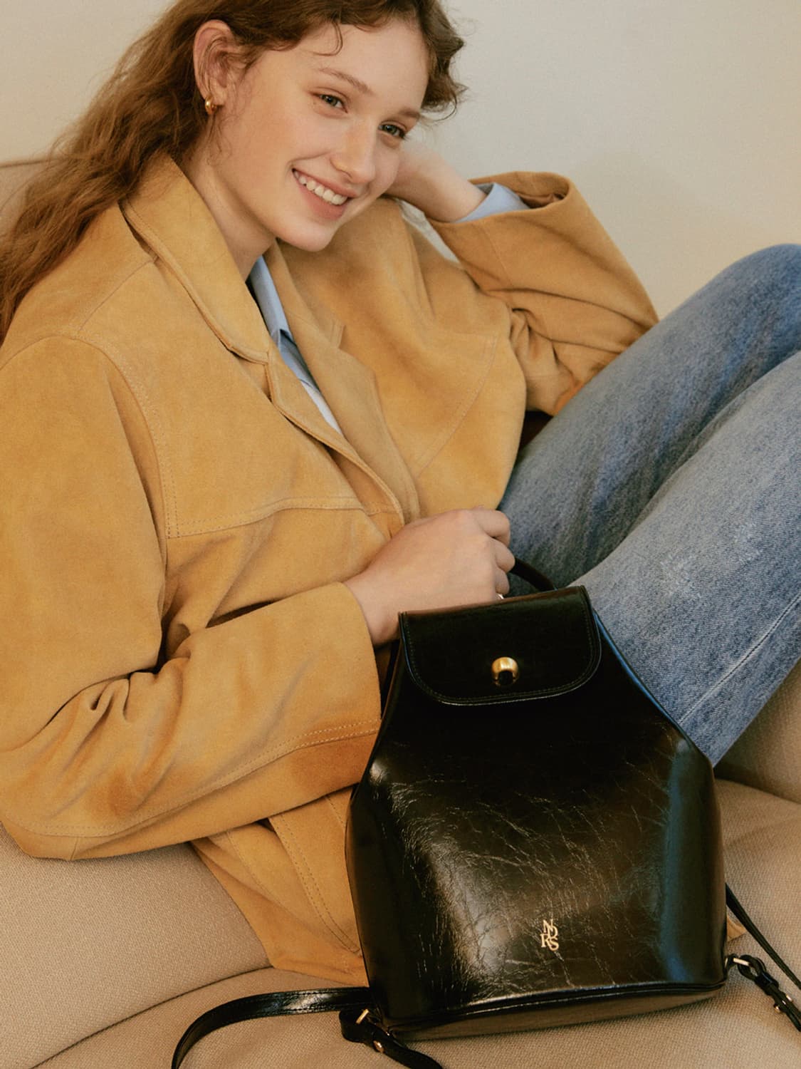 앤디어로즈 마농 백팩 블랙 유광 상품이미지2