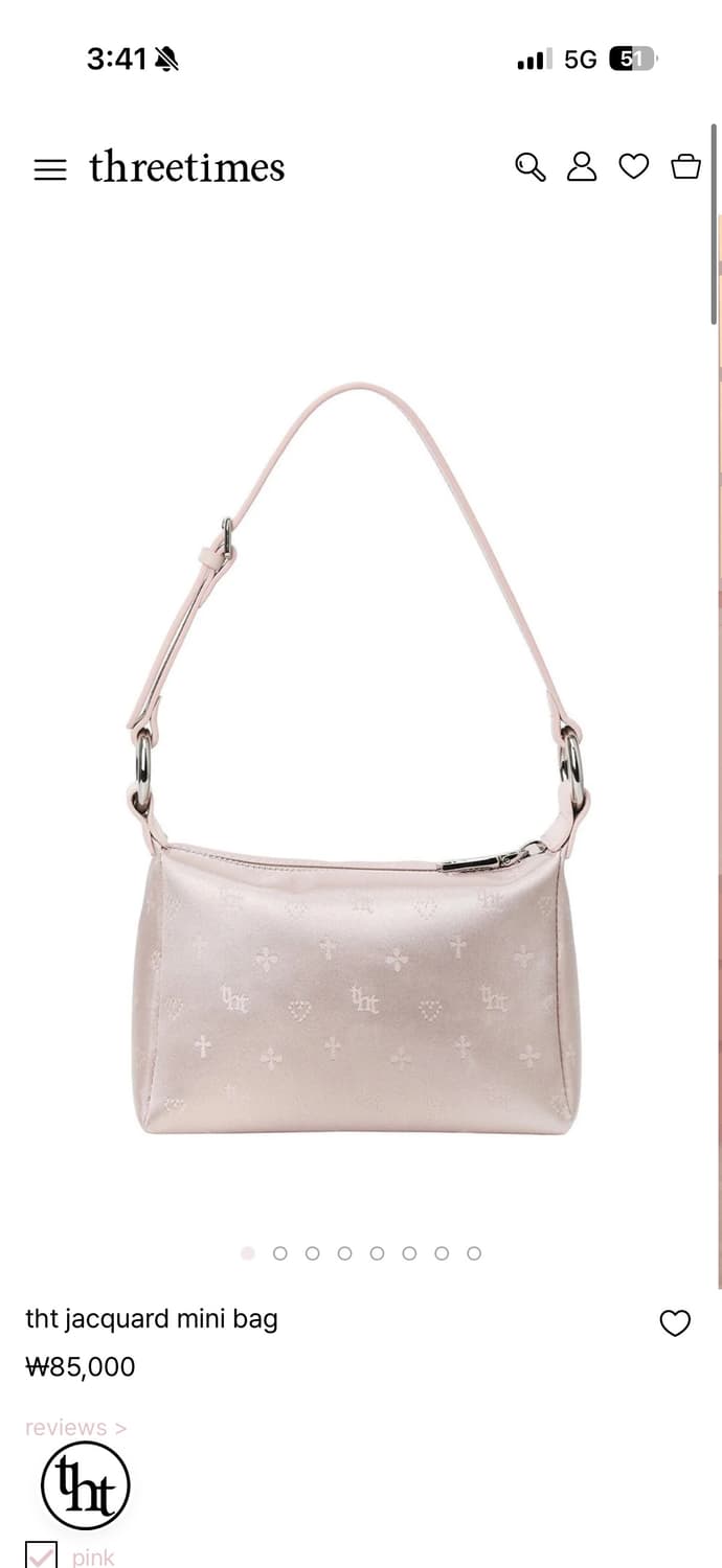 쓰리타임즈 tht jacquard mini bag 미니 백 상품이미지1