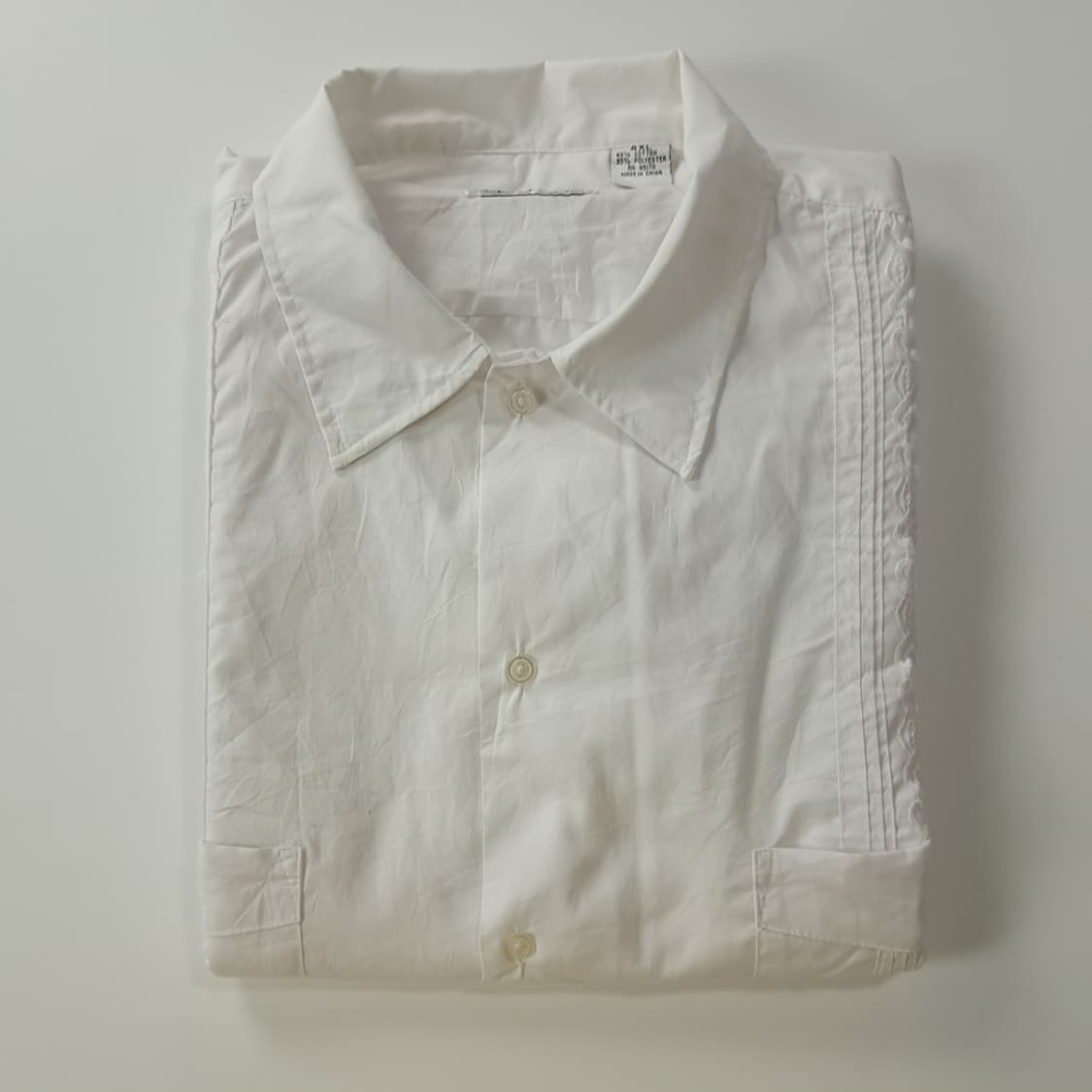 CK399 4XL 플래툰 00s 화이트 4포켓 과야베라 반팔 셔츠 남방 상품이미지6