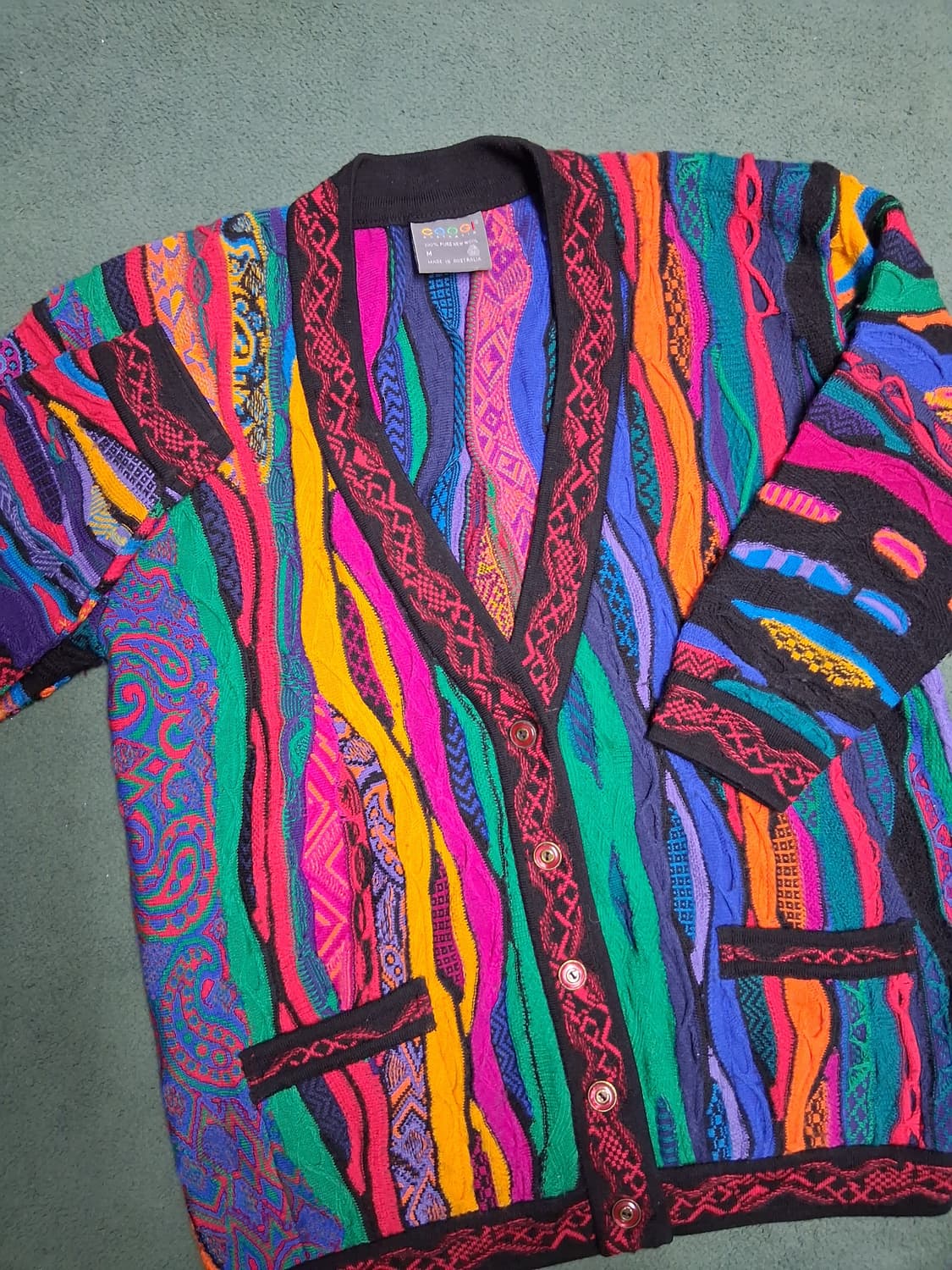 쿠지 COOGI 멀티컬러 가디건 M 공용 상품이미지1