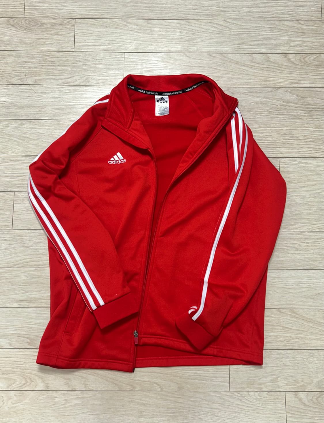 아디다스 빨강 빨흰 레드 져지 상품이미지1