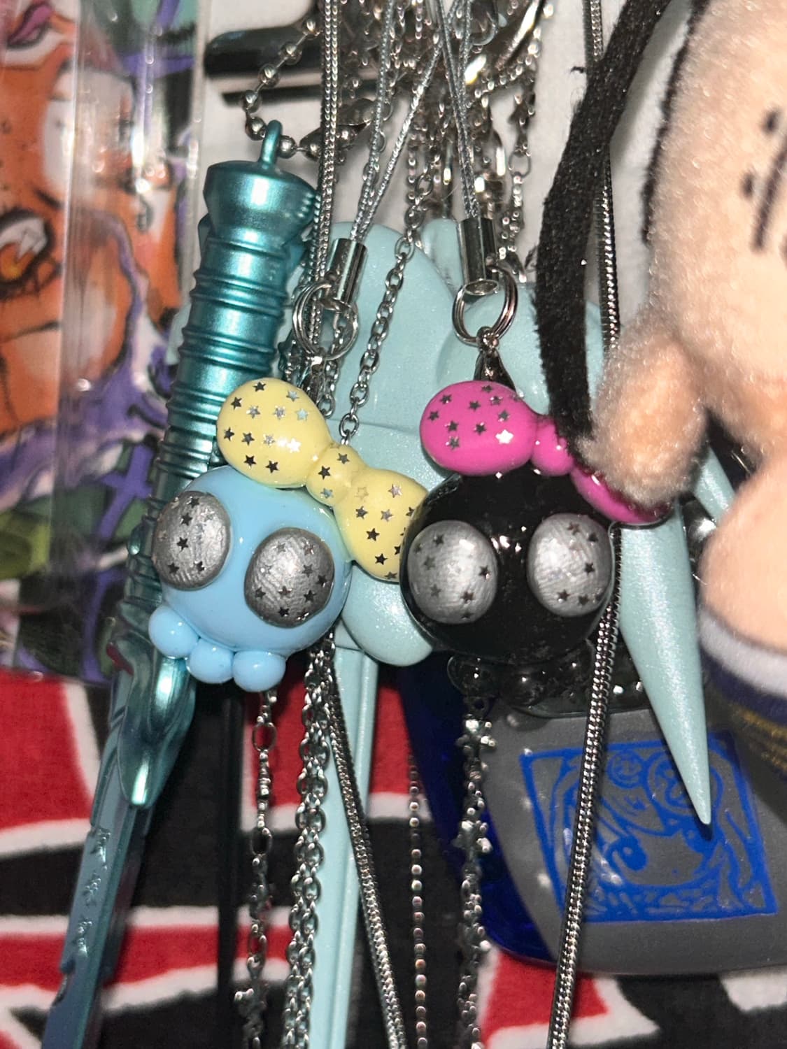 핸드메이드 해골왹져 키링☠️🩵🎶🎀🧼🩸🏩 상품이미지3