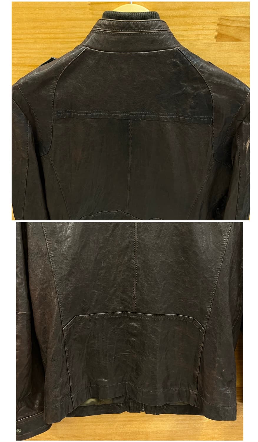 지오지아 라이더 양가죽 레더 자켓 브라운 100 #csz3953  상품이미지7