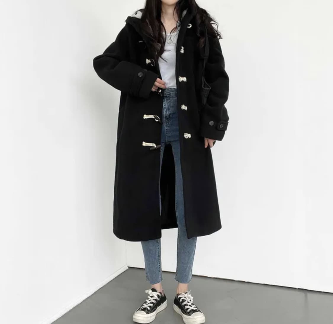 떡볶이코트 롱코트 블랙  상품이미지3