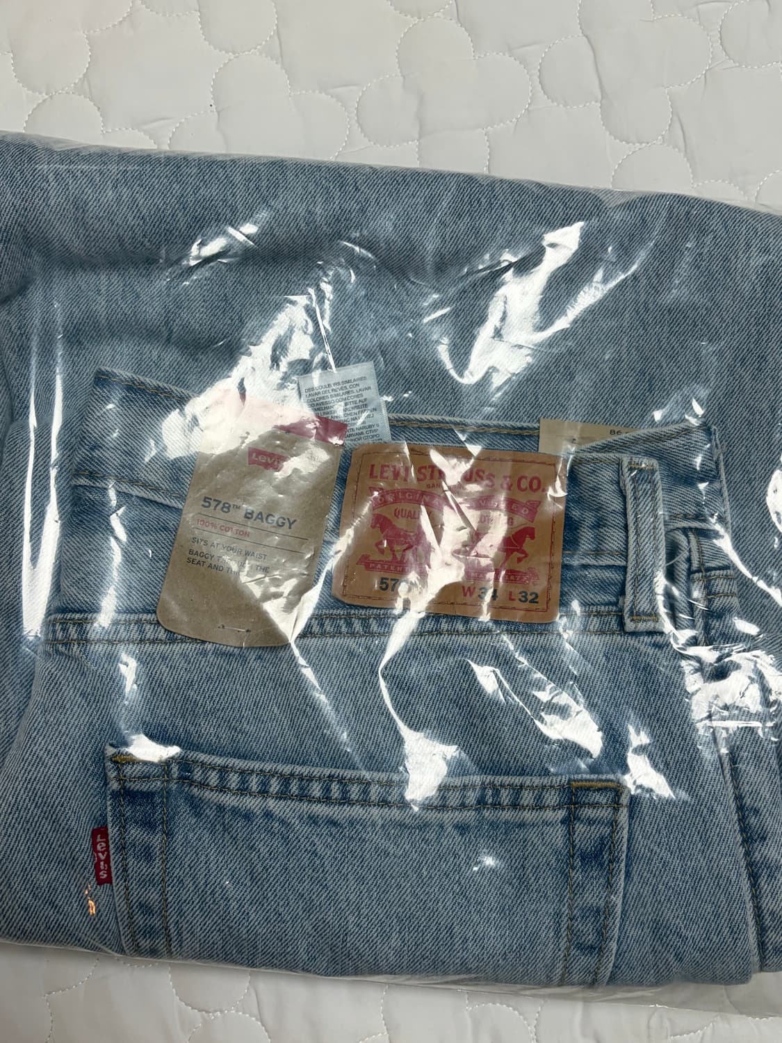 [새상품] 리바이스 578 연청 34x32 상품이미지3