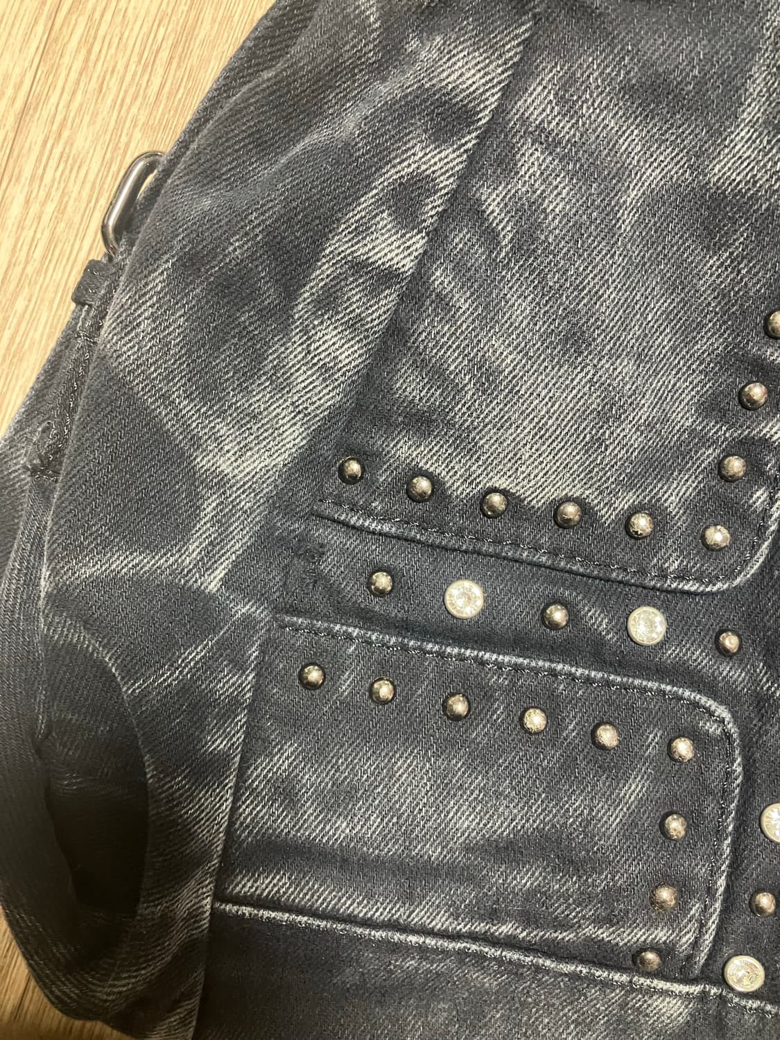 워싱 흑청 리벳 투웨이백 상품이미지4