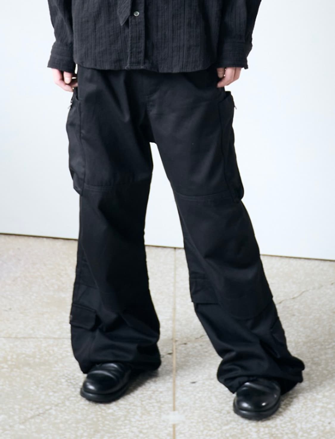 [3] Zip Cargo Work Pants Black 상품이미지3