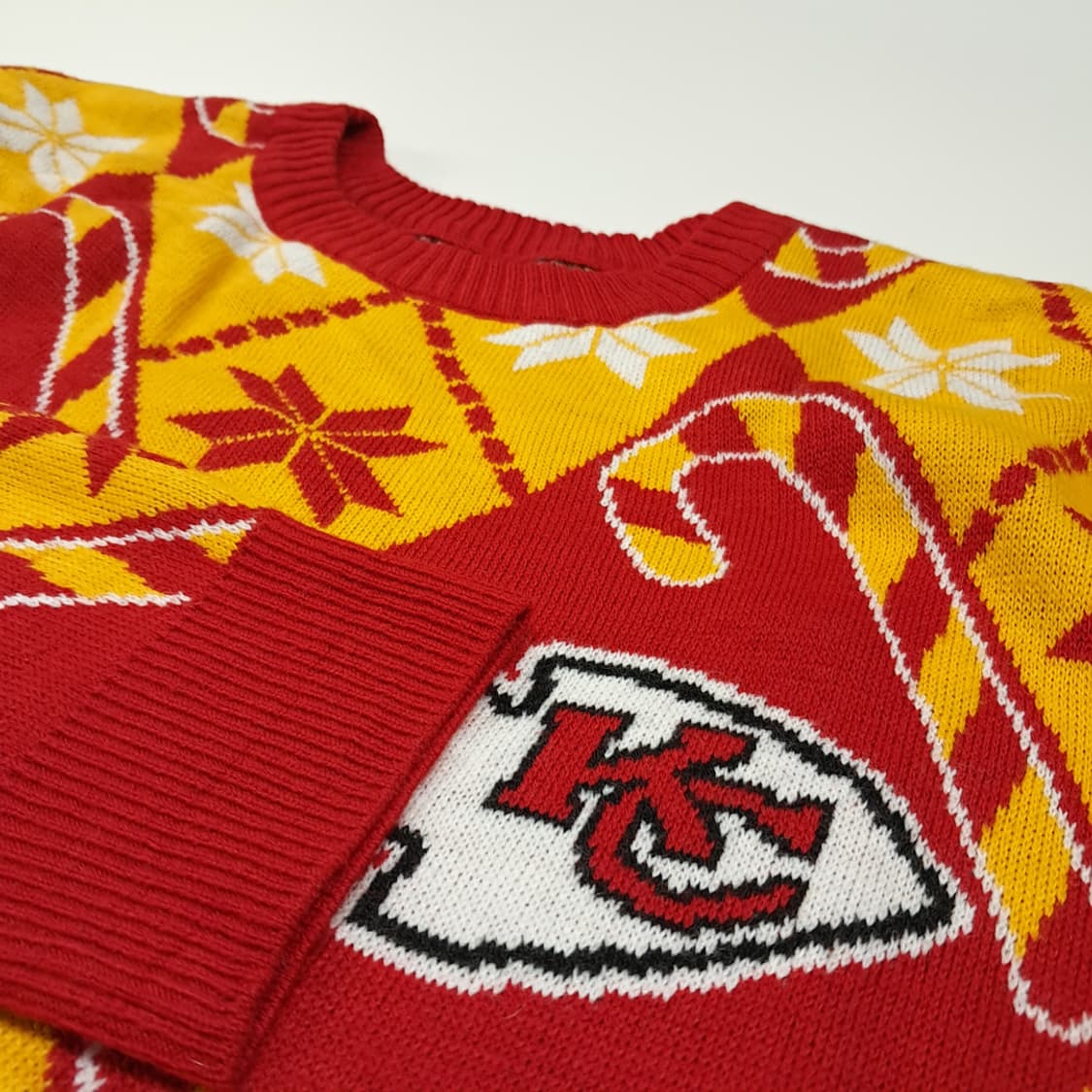 CL316 2XL NFL 아크릴 캔자스시티치프스 아가일 니트 스웨터 상품이미지4