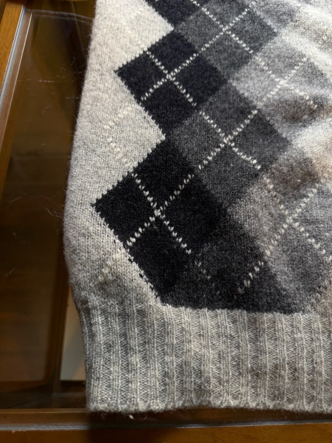 리젠트 스트릿 아가일 니트 슬림100 상품이미지7