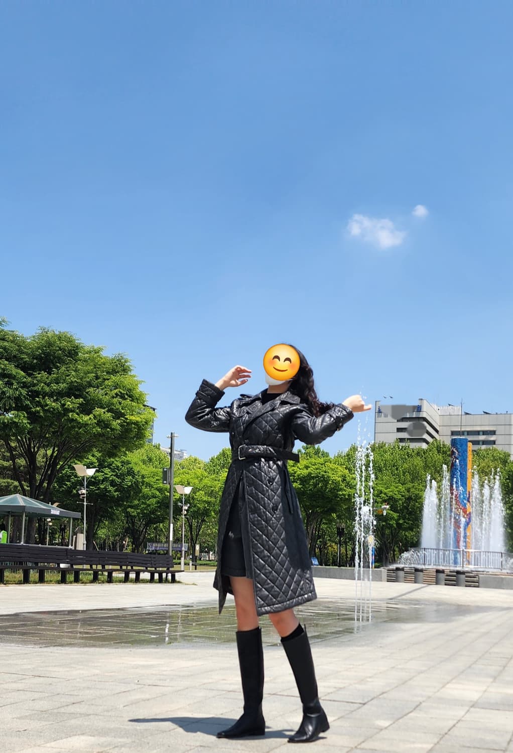 돌체앤가바나 램스킨 퀄팅 레더 코트 46 /백화점/정품 상품이미지1
