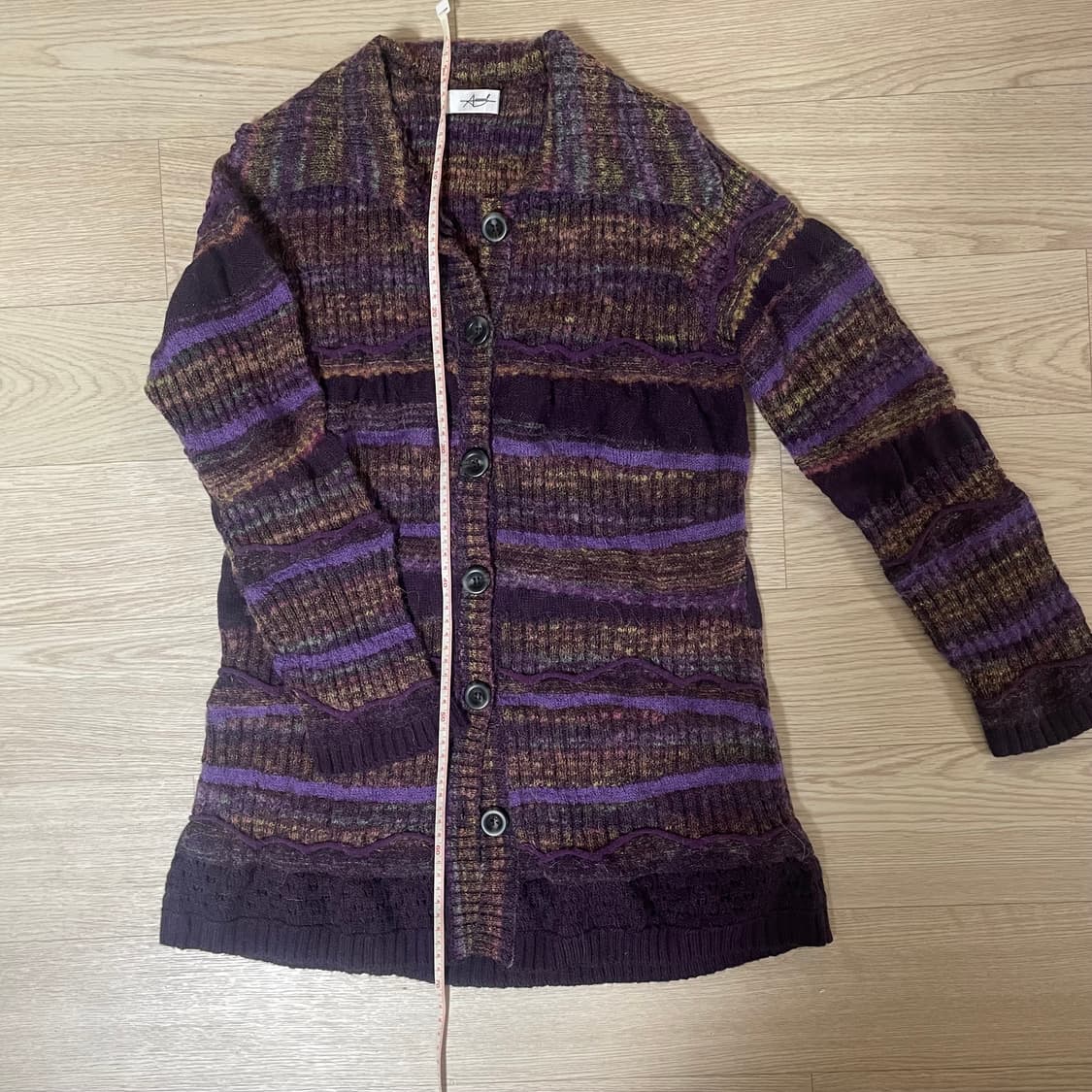 빈티지 멀티컬러 니트 가디건 상품이미지1