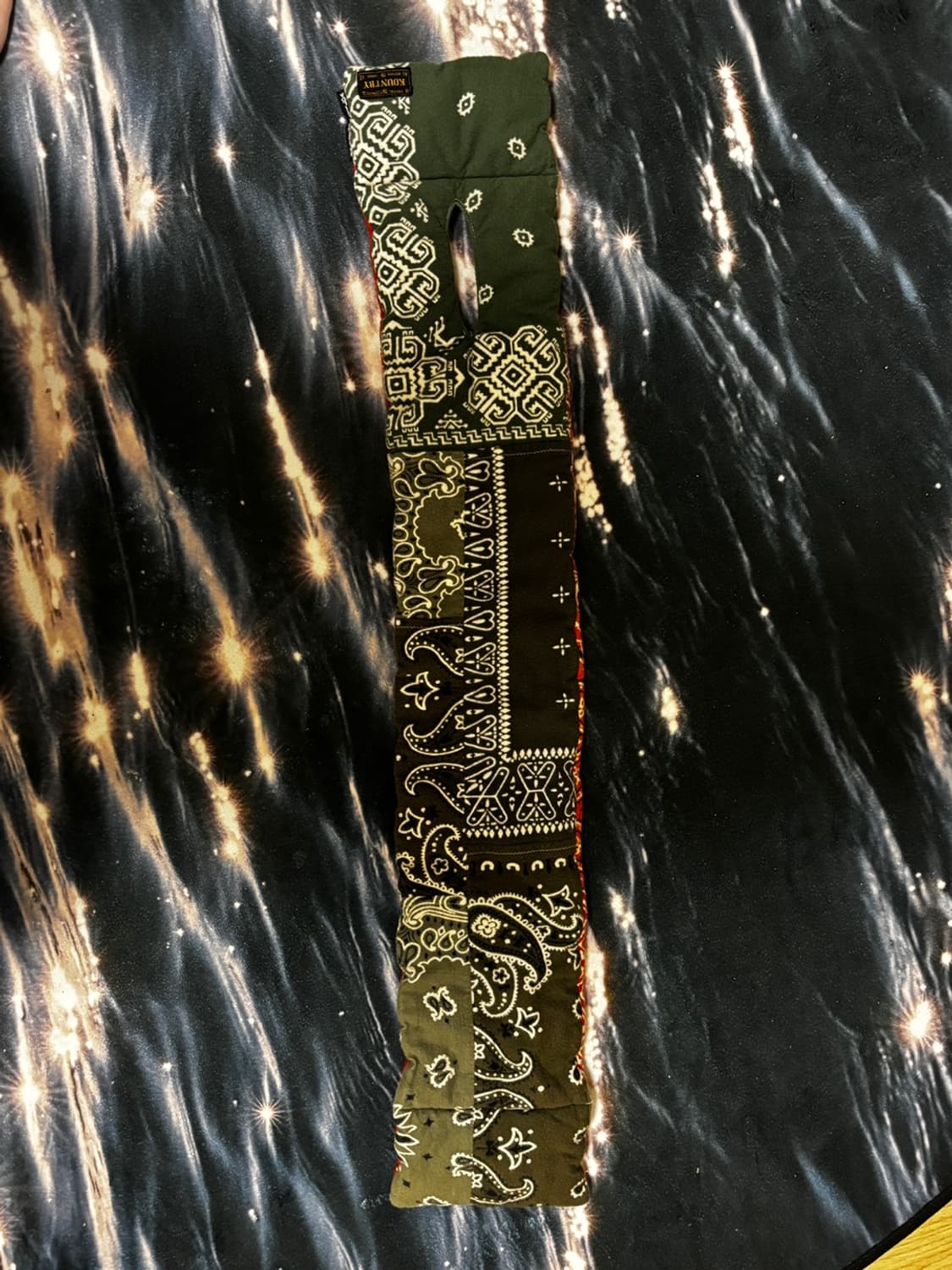 캐피탈 플란넬 반다나 패턴 리버시블 머플러(카키/오렌지) - [택 포함] 상품이미지3