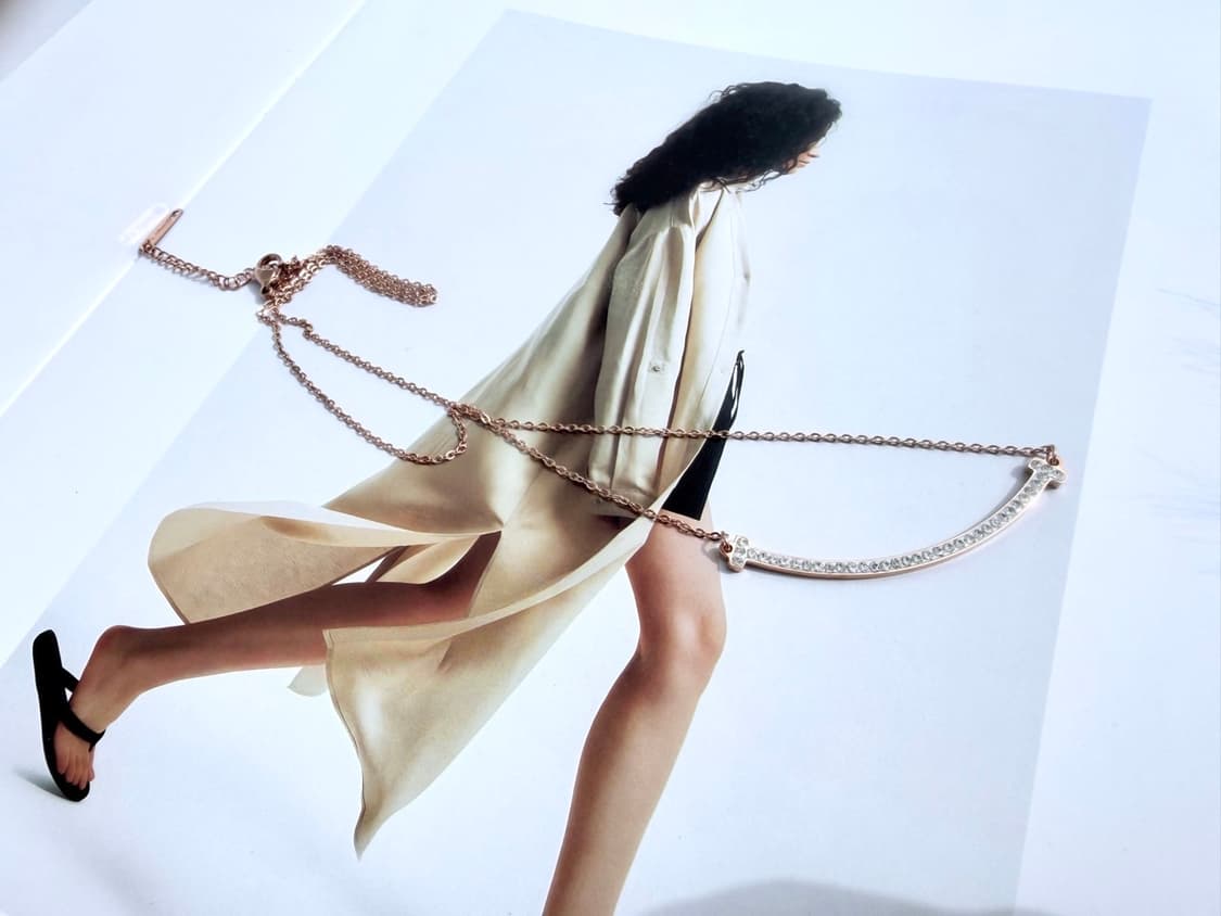 티파니앤코 스마일 크리스탈 팬던트 목걸이 로즈골드 상품이미지7