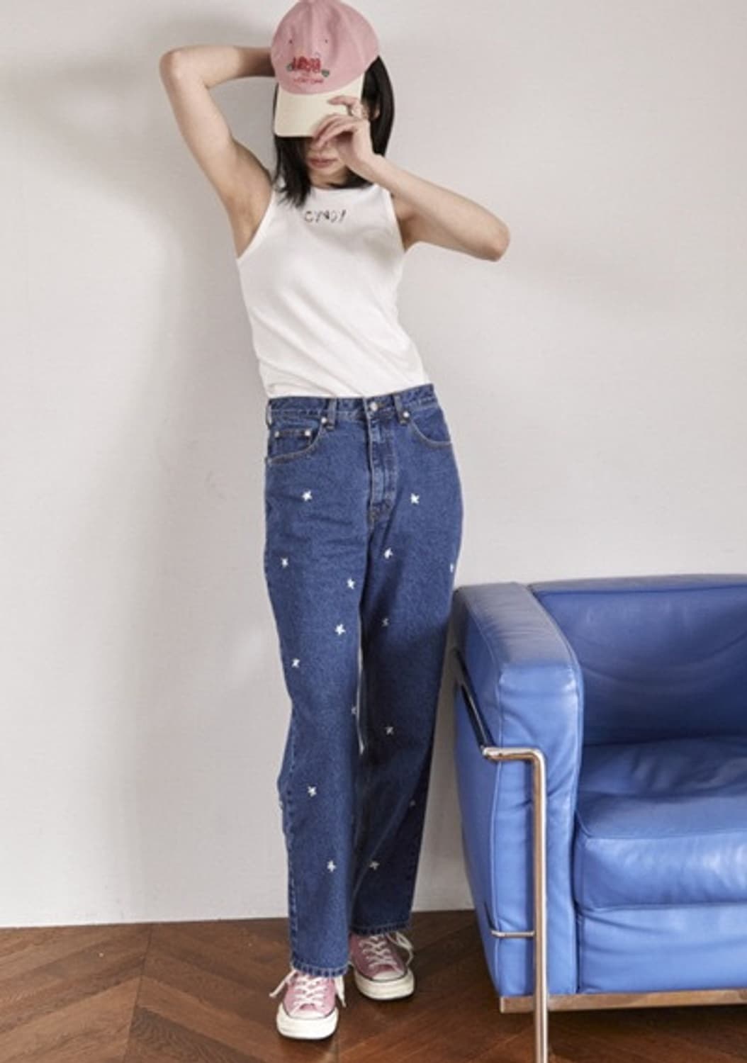 새) 데이지신드롬 플라워 데님팬츠  상품이미지3