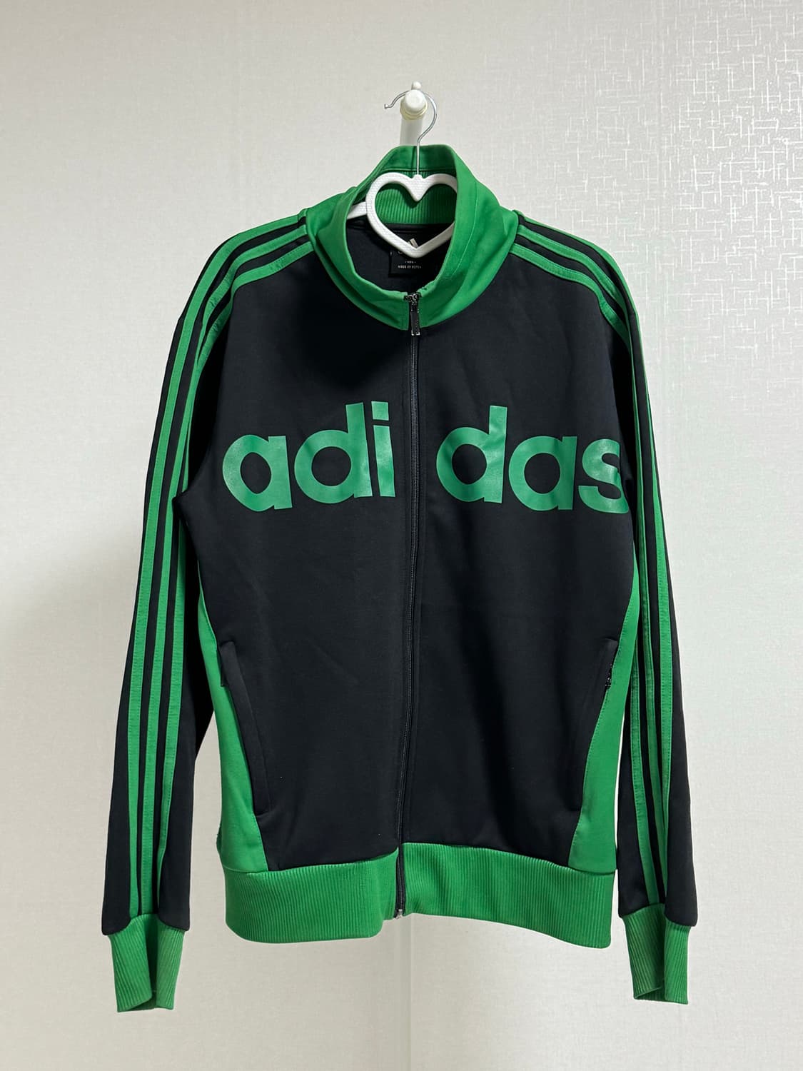 아디다스 그린 블랙 져지 트랙탑 XL 상품이미지1