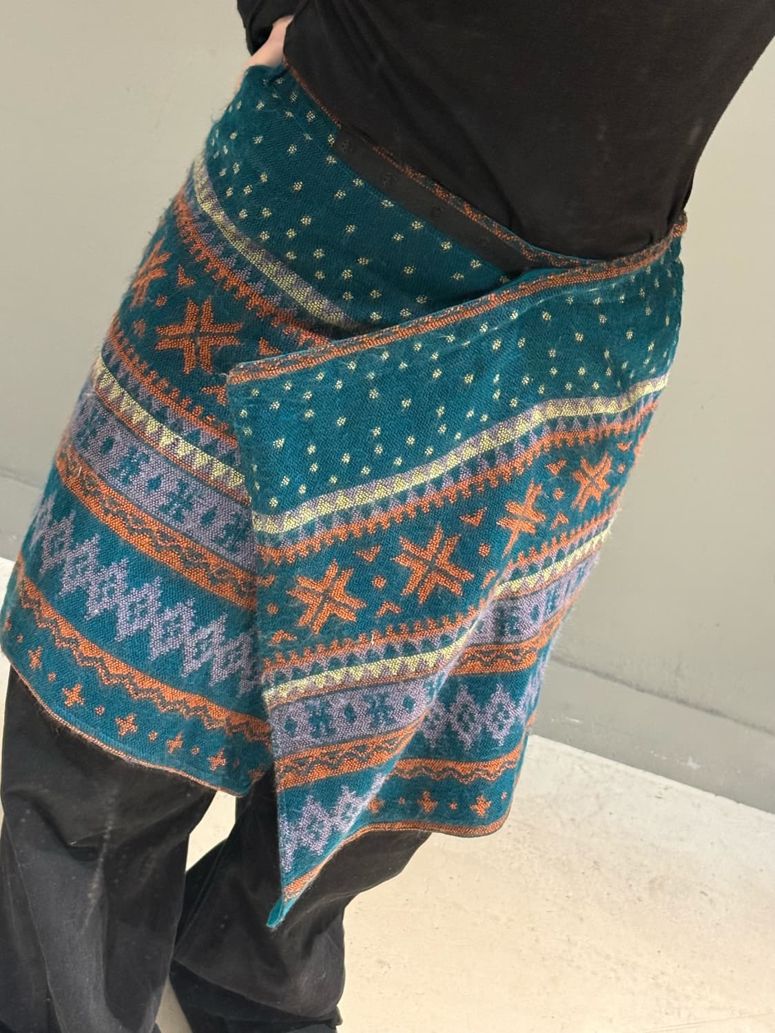 snow pattern wrap detail skirt 상품이미지3