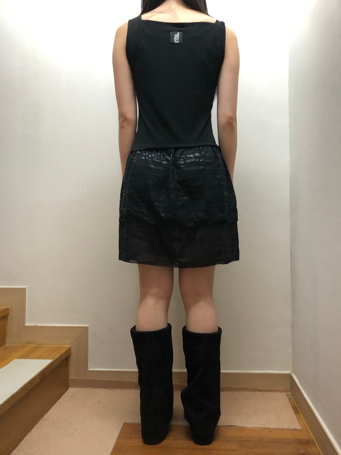 빈티지 블랙 퍼플 레이스 원피스 상품이미지8