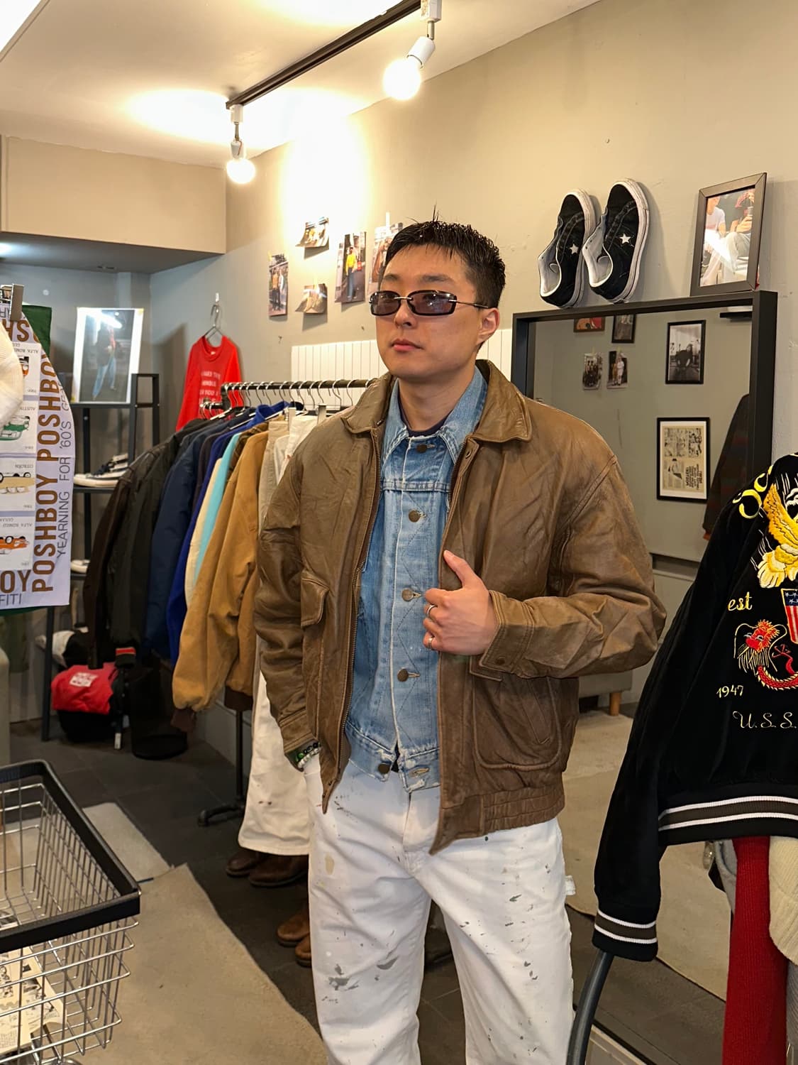 90’s Japanese shell-leather lining fur  상품이미지1