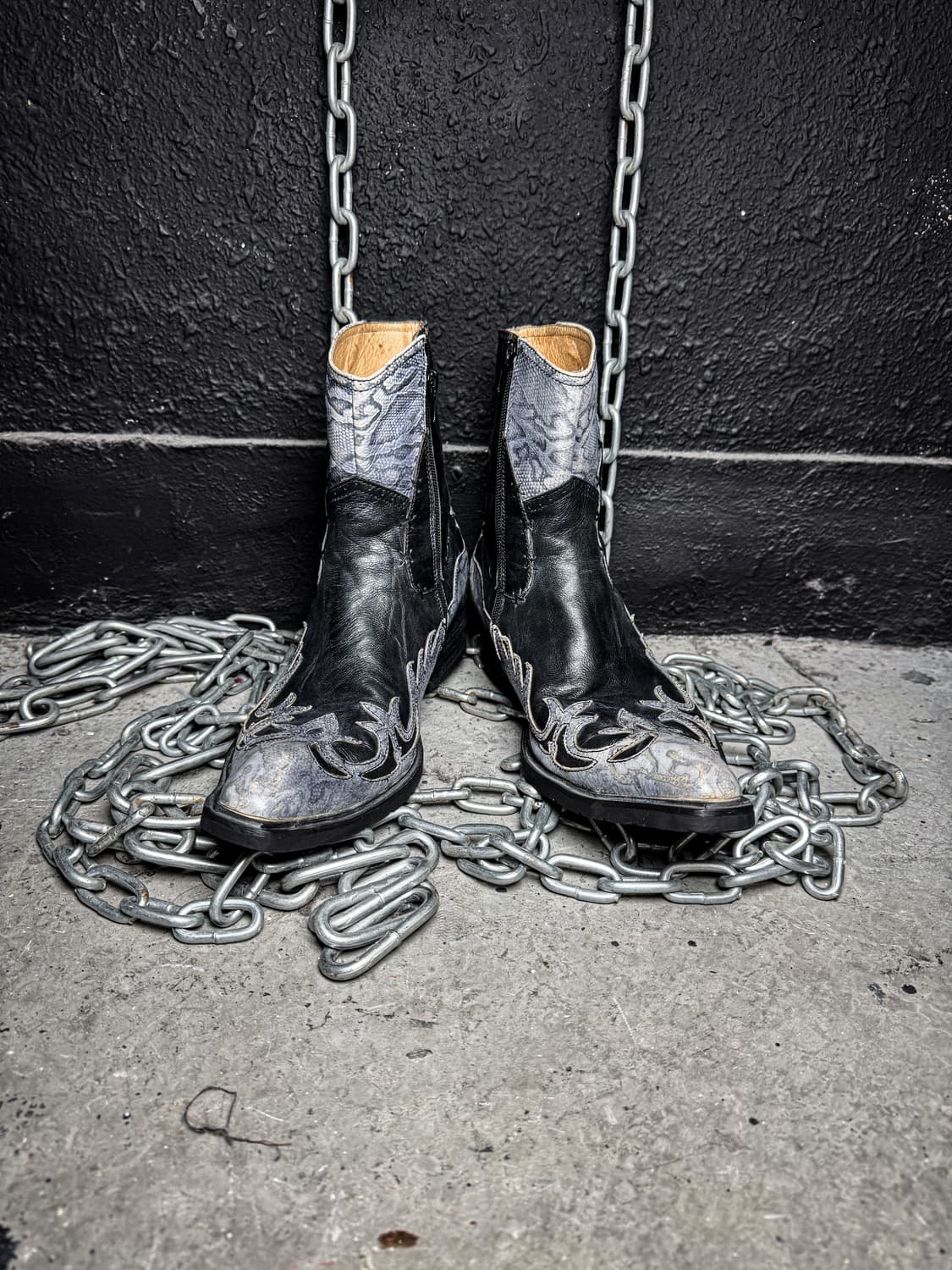 RED COVER – Western Tribal Leather Boots 상품이미지2