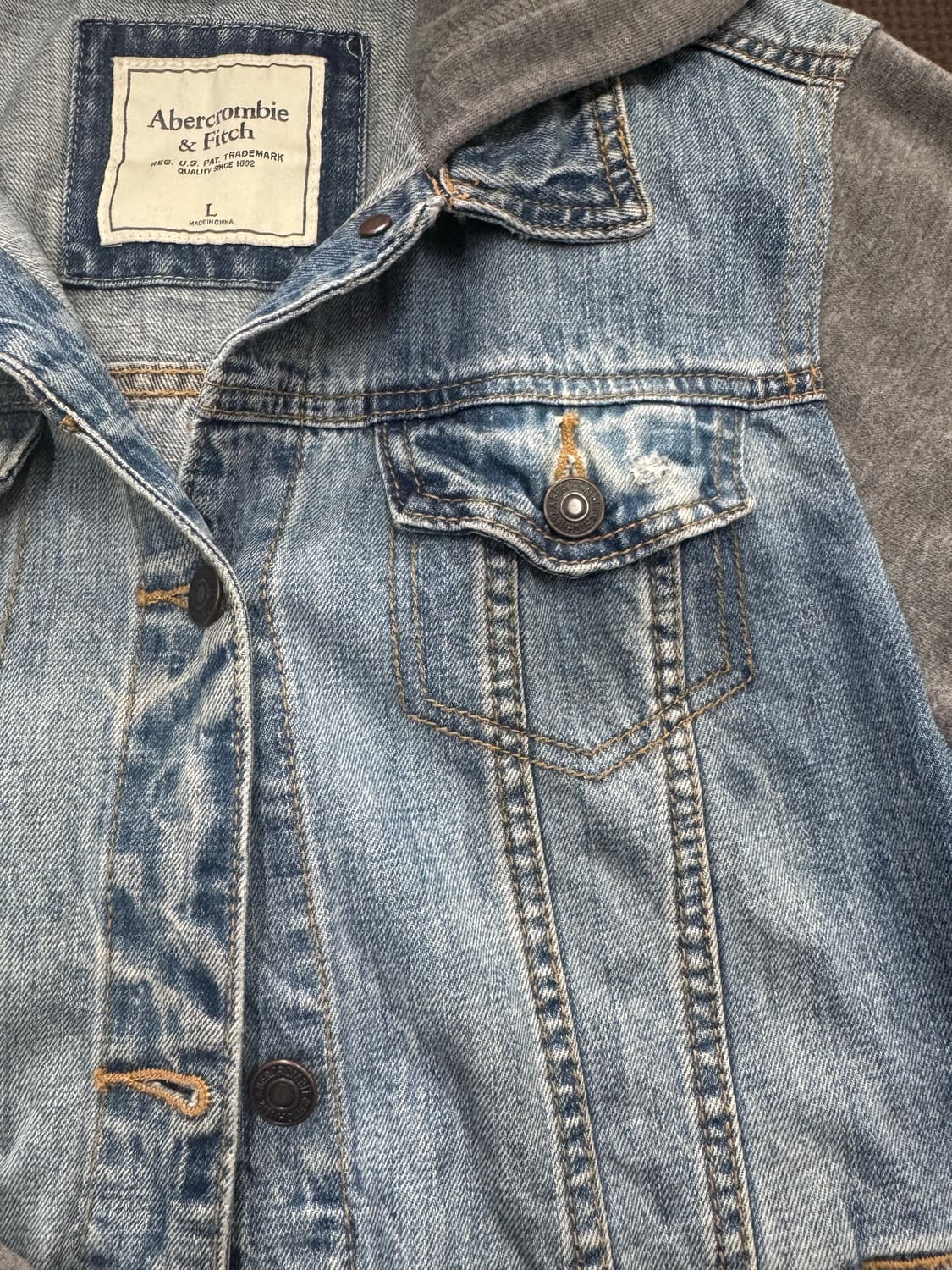 abercrombie&fitch 데님 후드자켓 상품이미지3