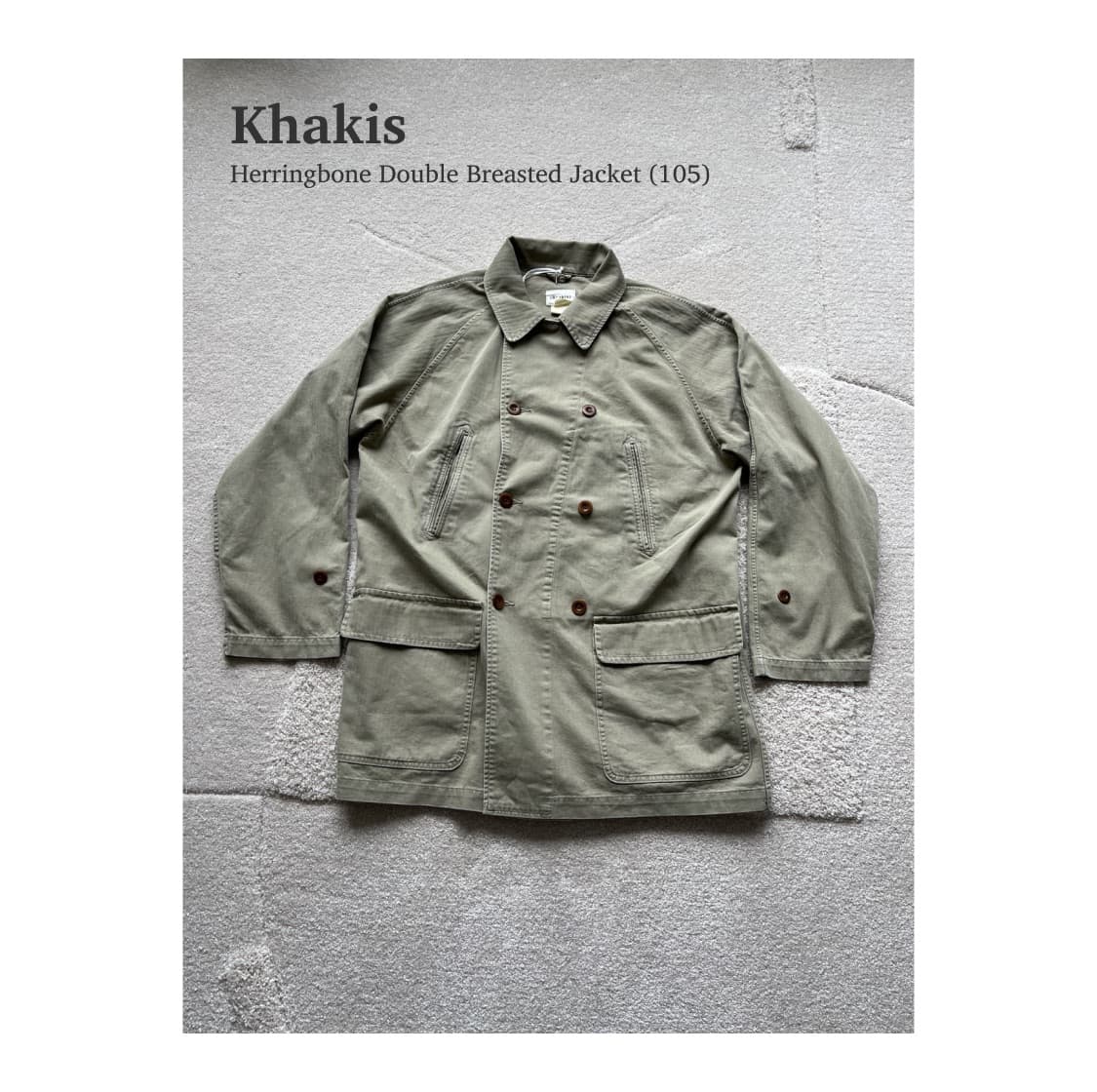카키스 헤링본 더블 블레스티드 자켓 (105) 상품이미지1