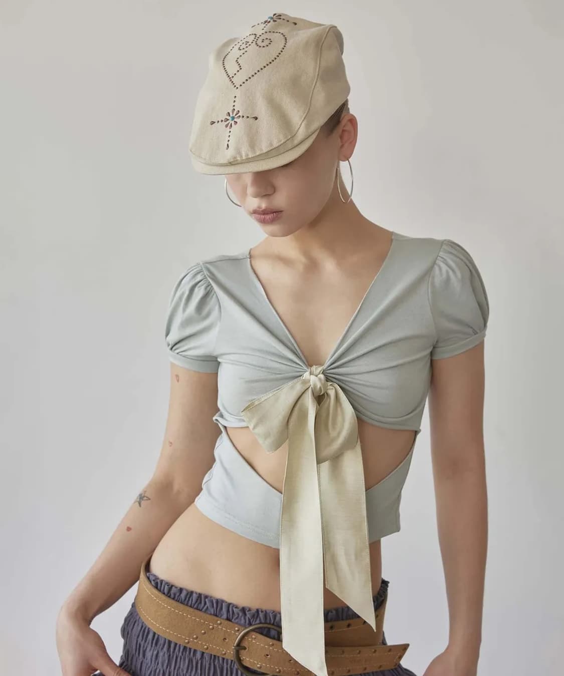 스컬프터 보호 스터드 헌팅캡 모자 베이지 상품이미지4