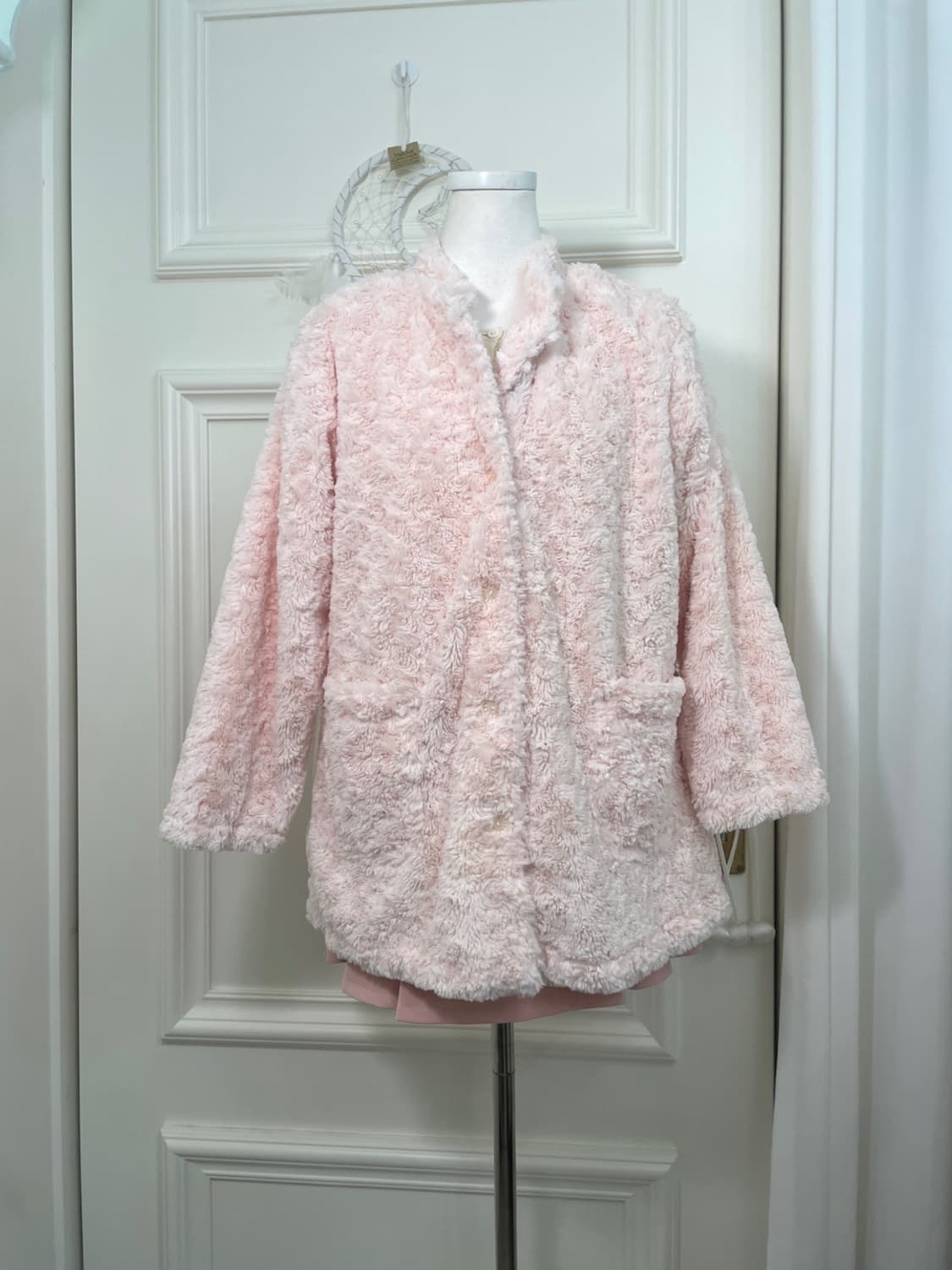 pink pocket point rose fur jacket 상품이미지1