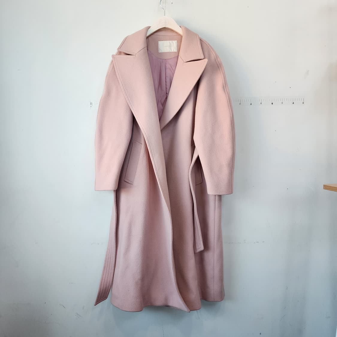 JULL LOG 핑크 롱 코트 벨트 상품이미지1