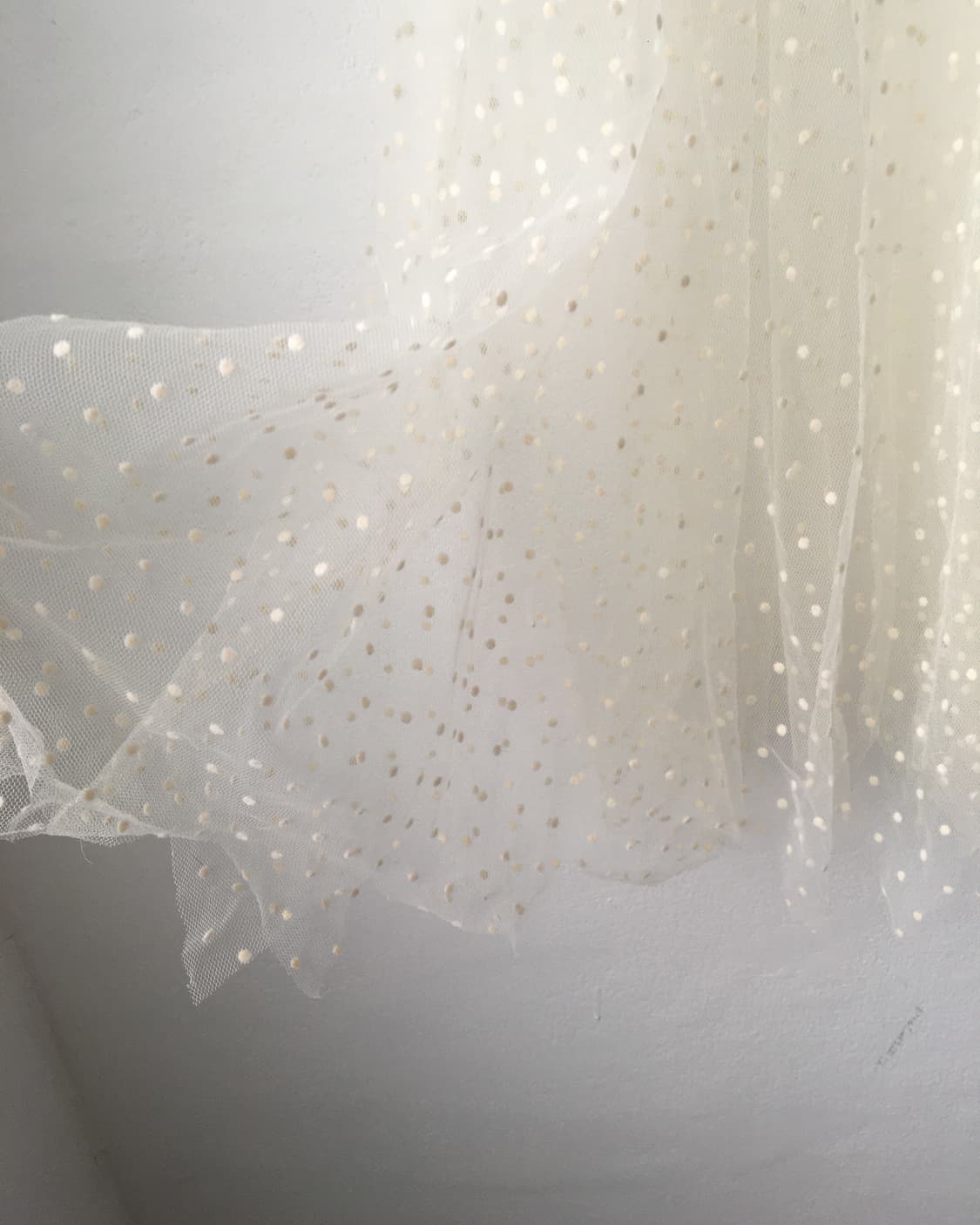 Dot pattern see through unbalanced skirt 상품이미지3