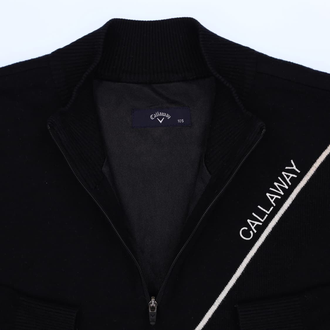 [105] 신형 캘러웨이 남성 골프 블랙 반집업 방풍 니트 N7106 상품이미지5