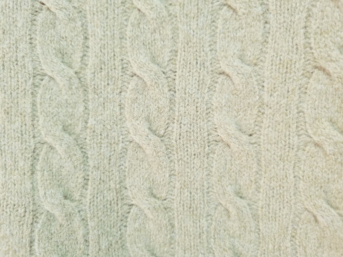 여성 주니어 2022 폴로 QR 캐시미어 울 긴팔 케이블 꽈배기 니트 상품이미지6